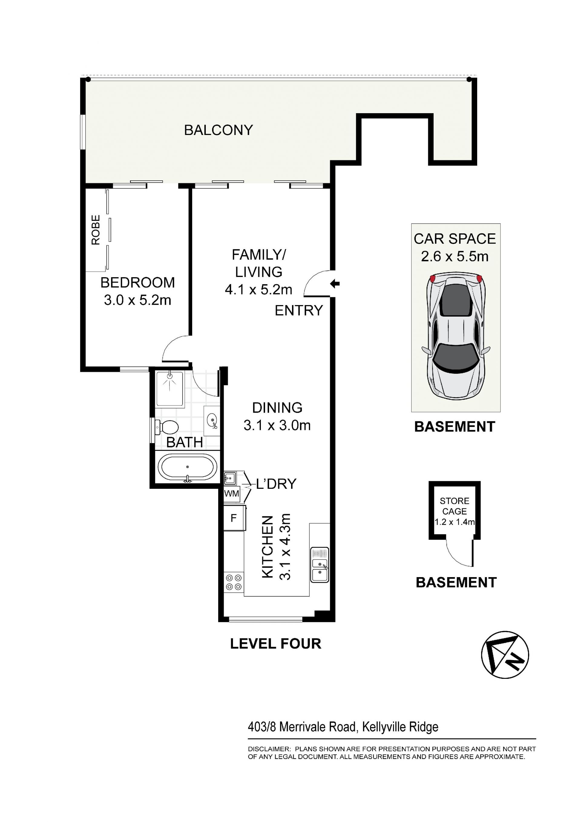 Spacious 1 Bedroom Apartment with Secure Parking and Storage Cage