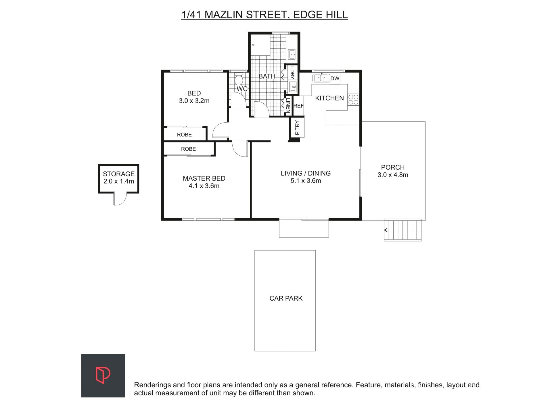 Charming 2-Bedroom Unit in Edge Hill
