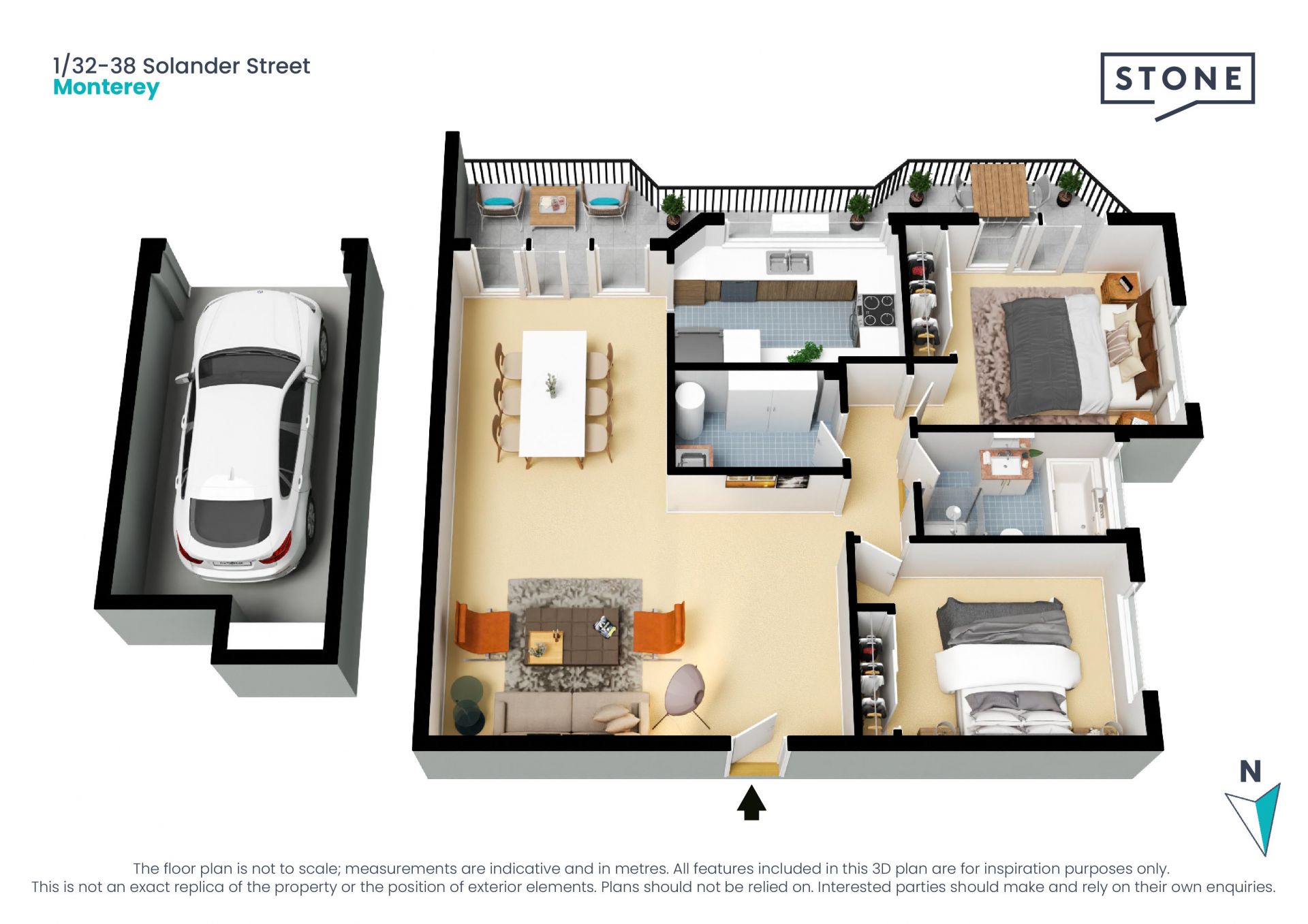 Ground floor garden apartment offering light & style in a prime bayside location