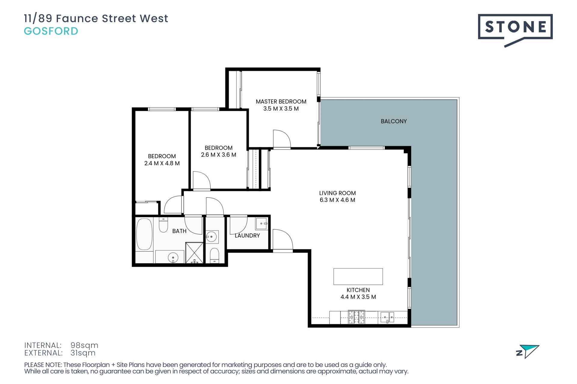 Spacious Three Bedroom Apartment