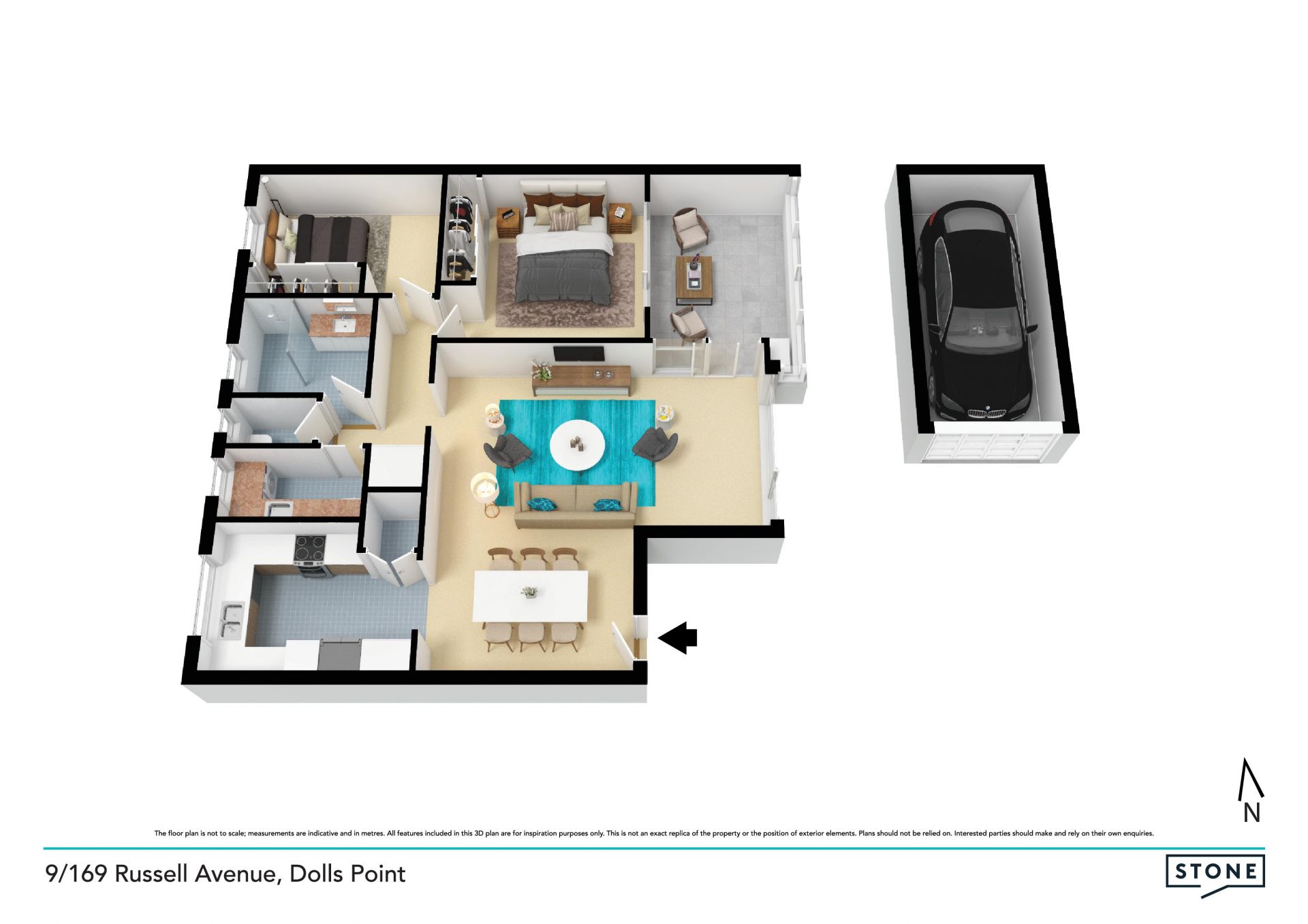 Quality beachside apartment of modern design