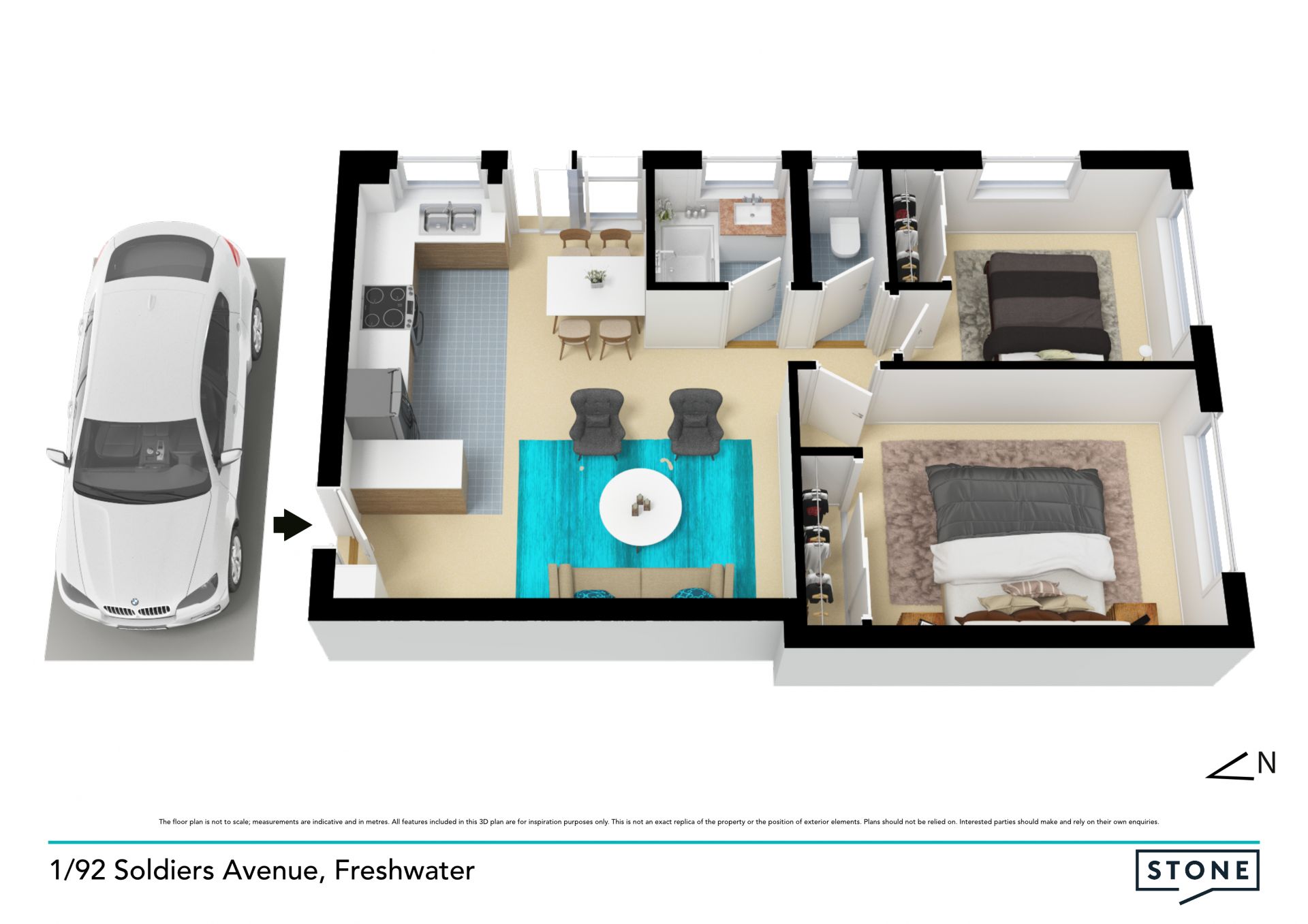 Sunny ground floor apartment in great location