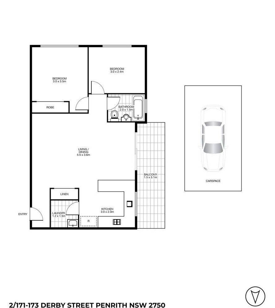 Well Presented Modern Two Bedroom Apartment