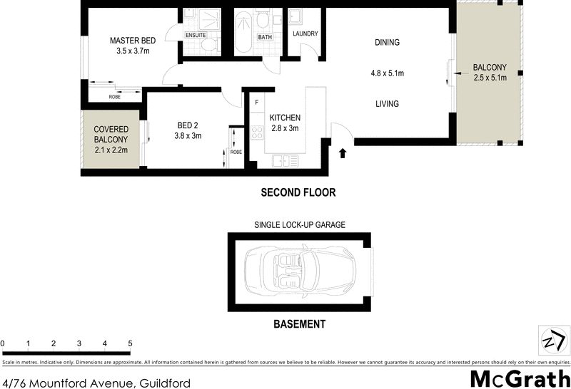 Stylish north facing apartment with two balconies