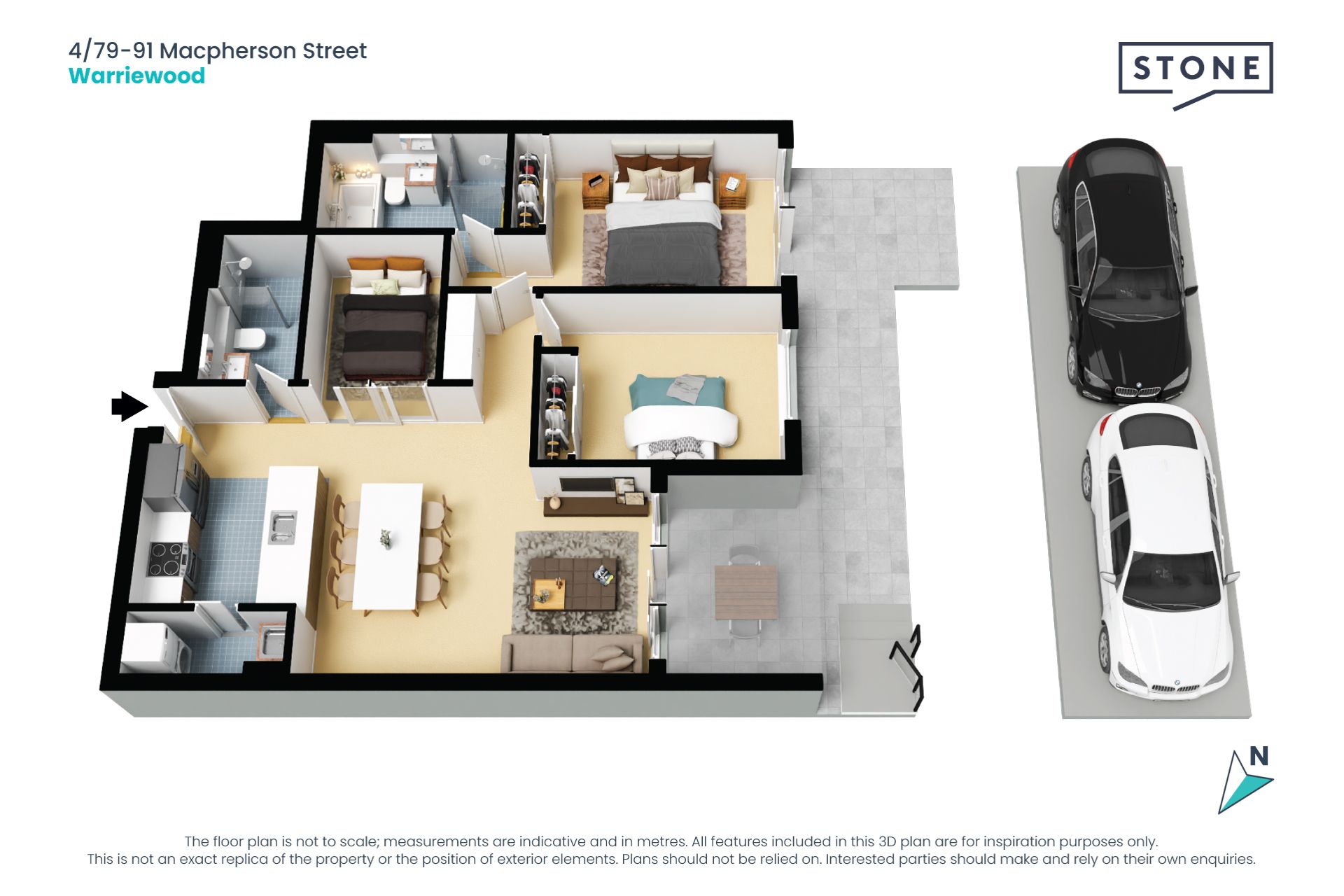 Ultra-stylish ground floor apartment with home office
