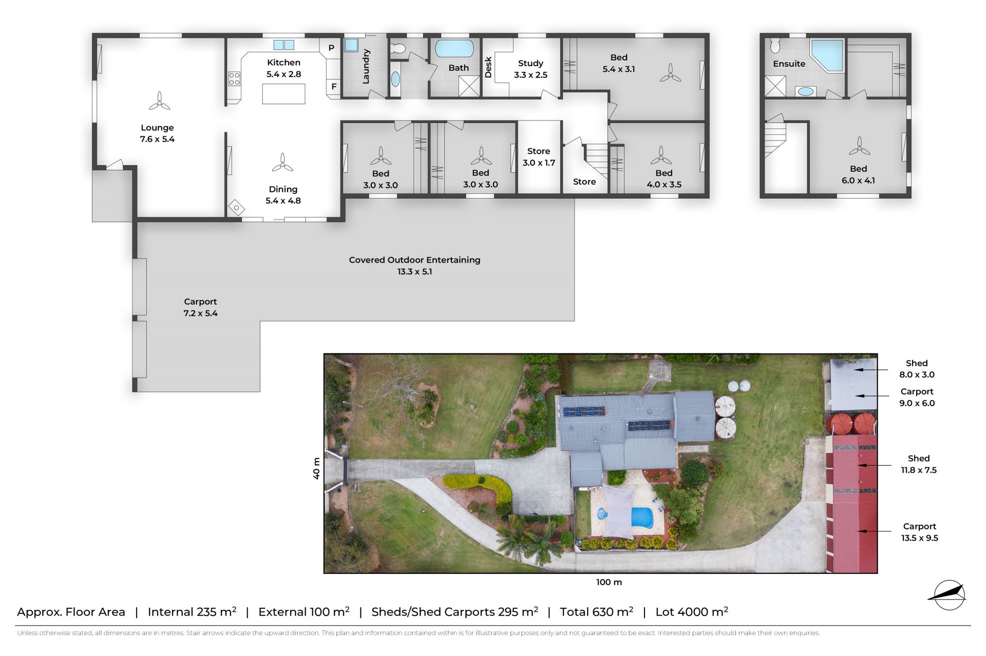 Generous Family Home with Pool & Shed on 4,000m2
