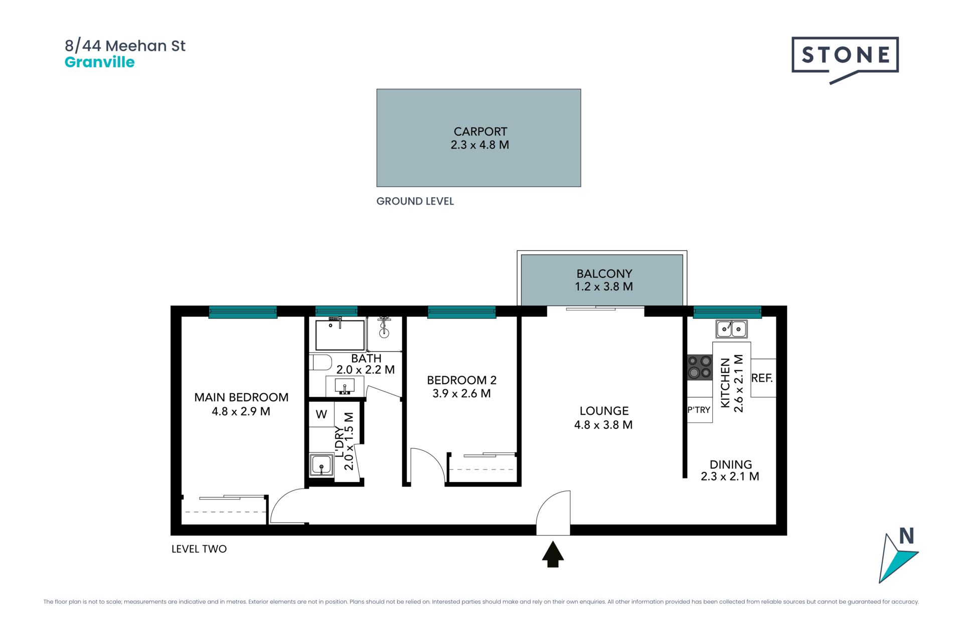 Two-bedroom unit moments to Parramatta CBD