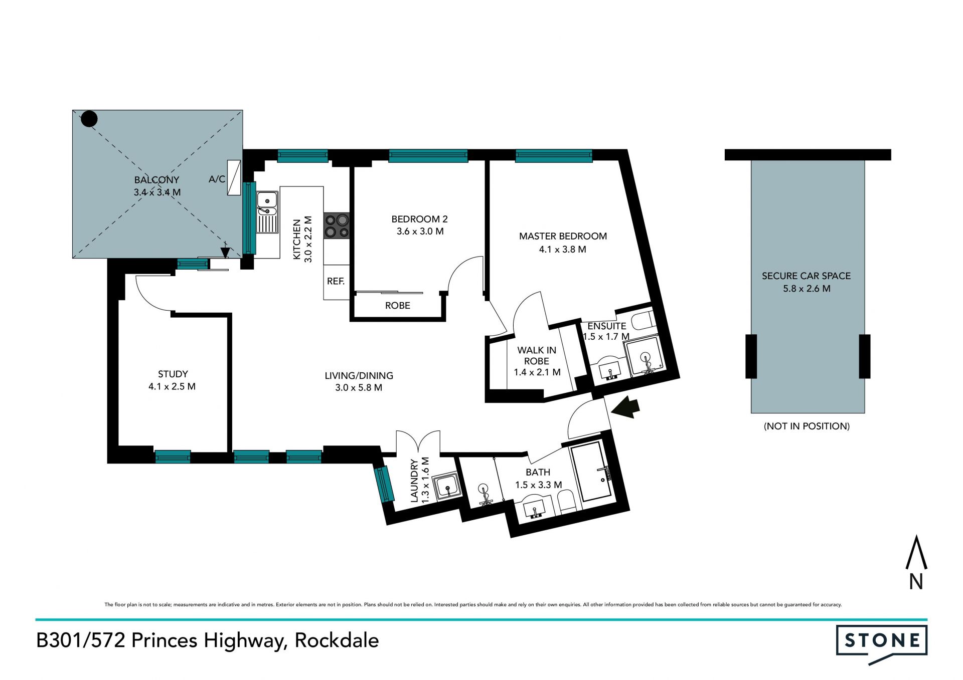 Two-bedder plus study moments from station
