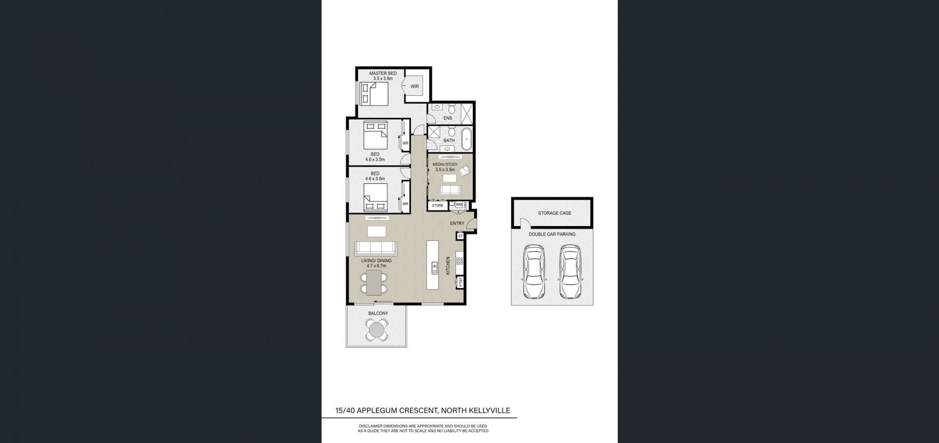 Oversized 3 Bed + Study Modern Apartment