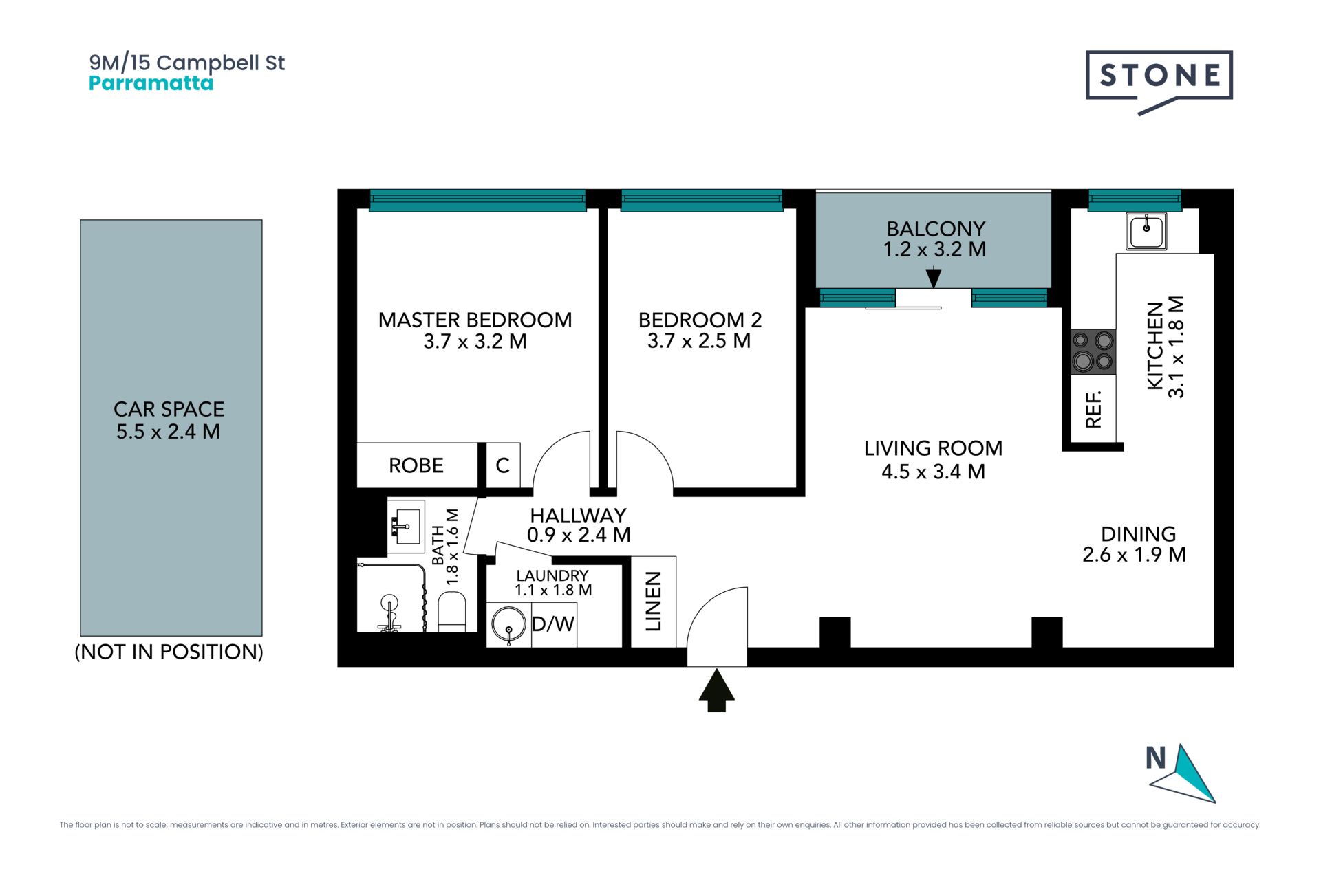 Well presented two bedroom apartment in Parramatta CBD