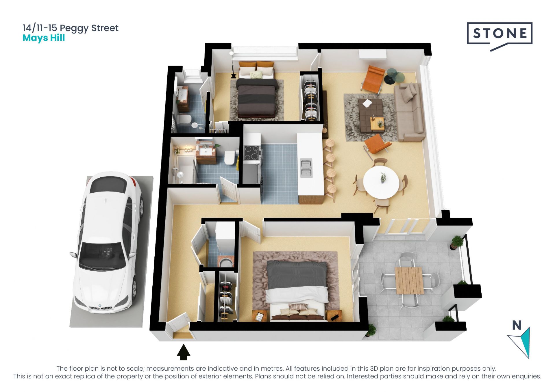 Stunning two-bedroom residence