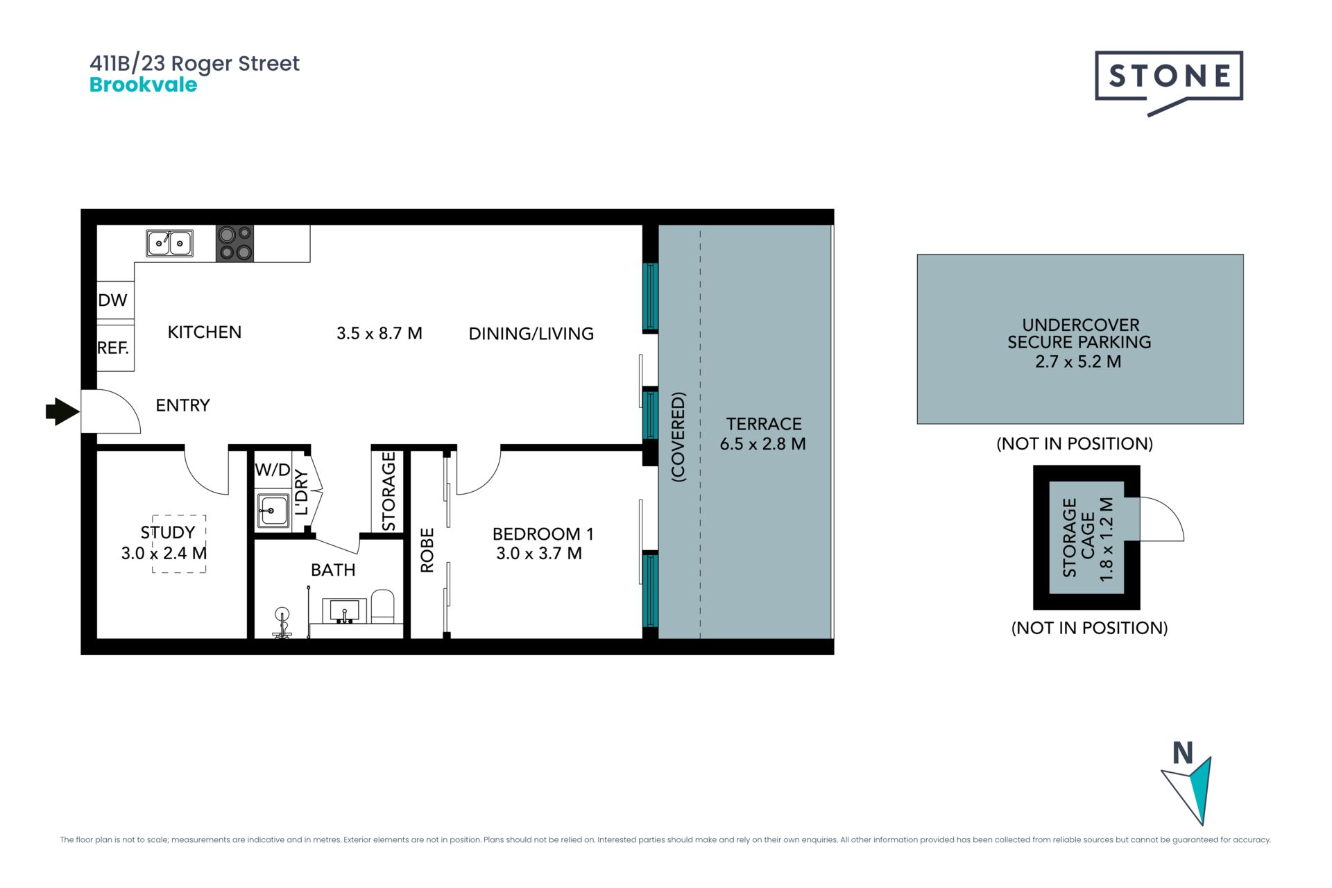Modern top-floor apartment with large study in ultra-convenient location