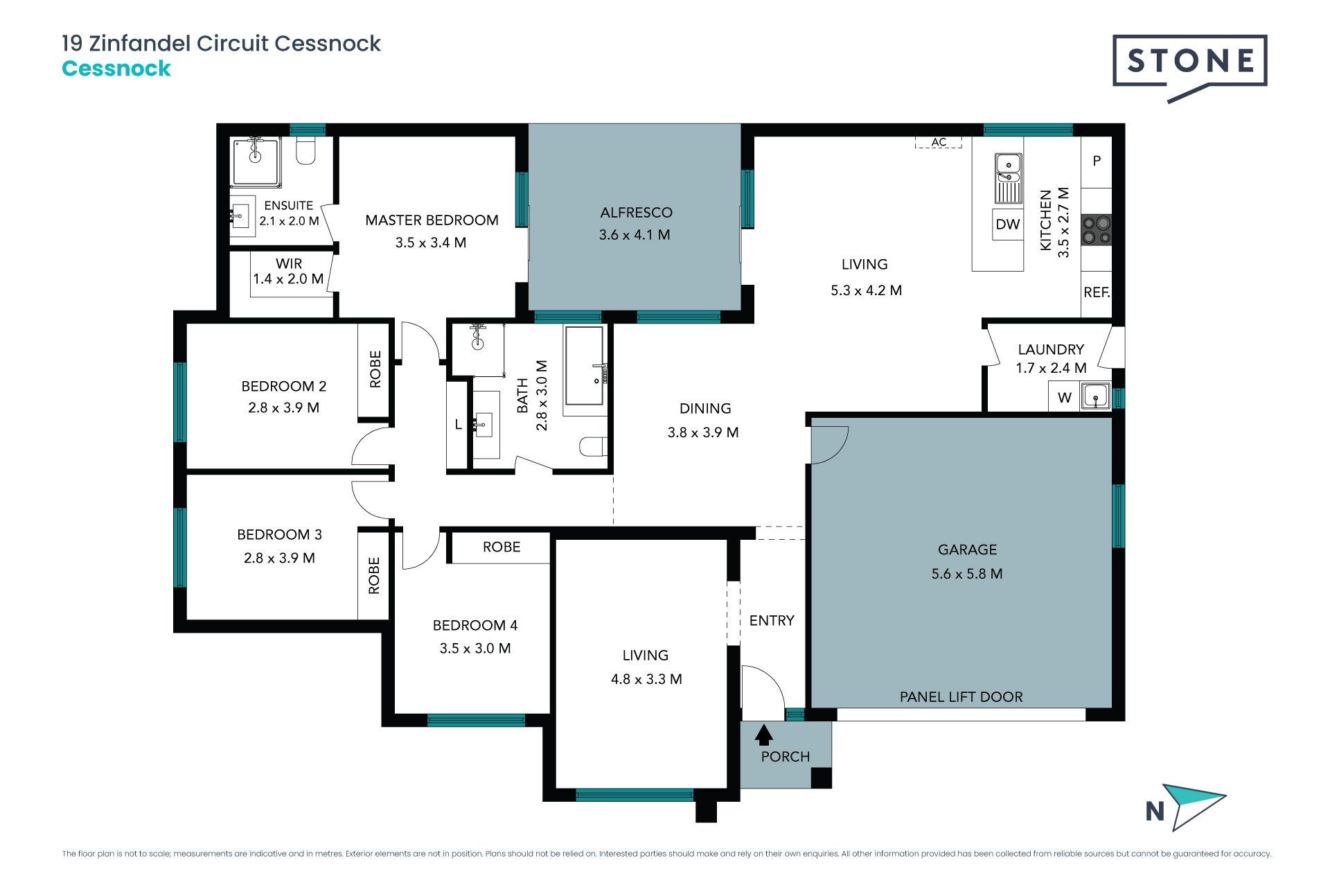 Brick four bedroom home