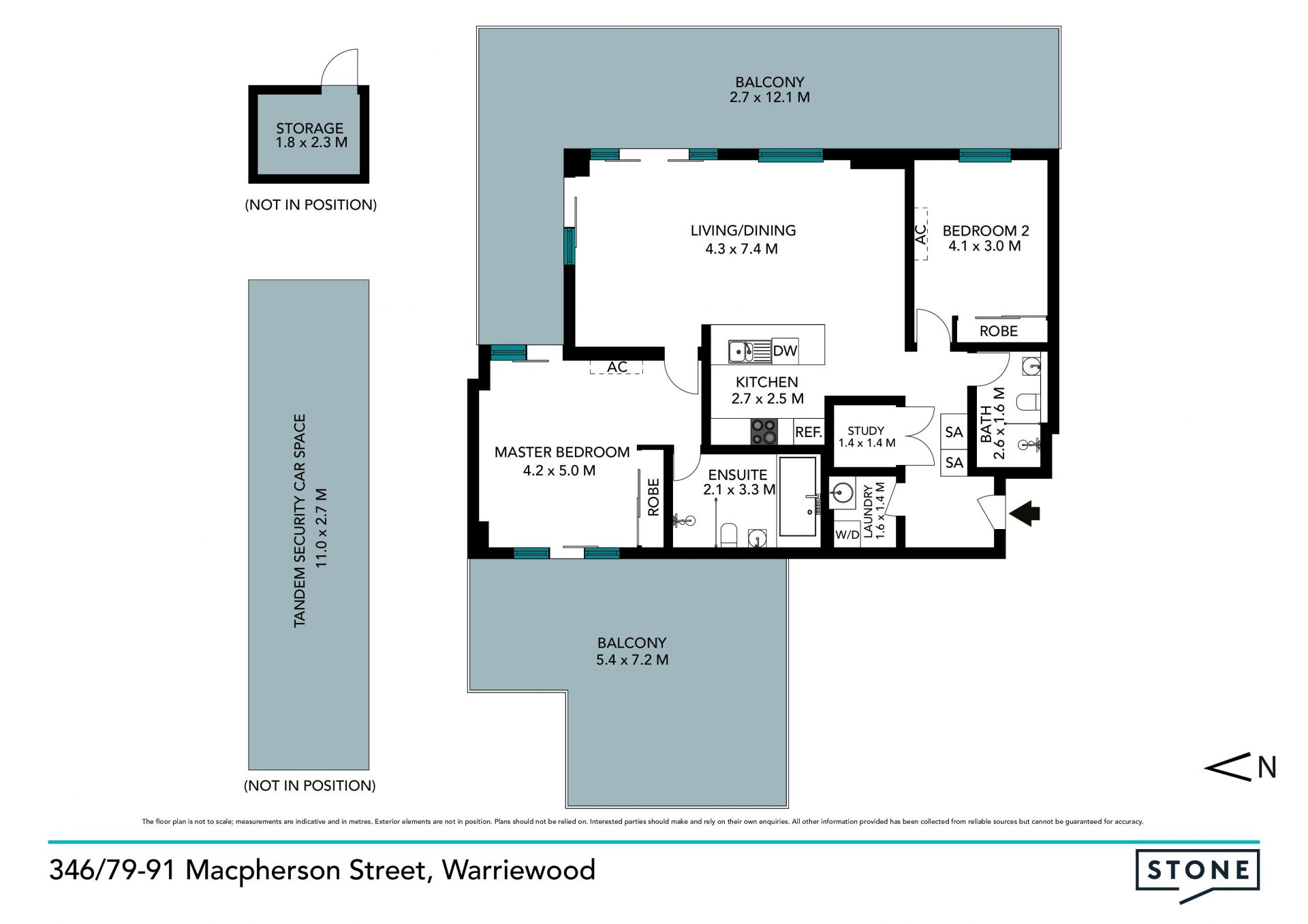 Sunlit modern 2bed penthouse with wetland views