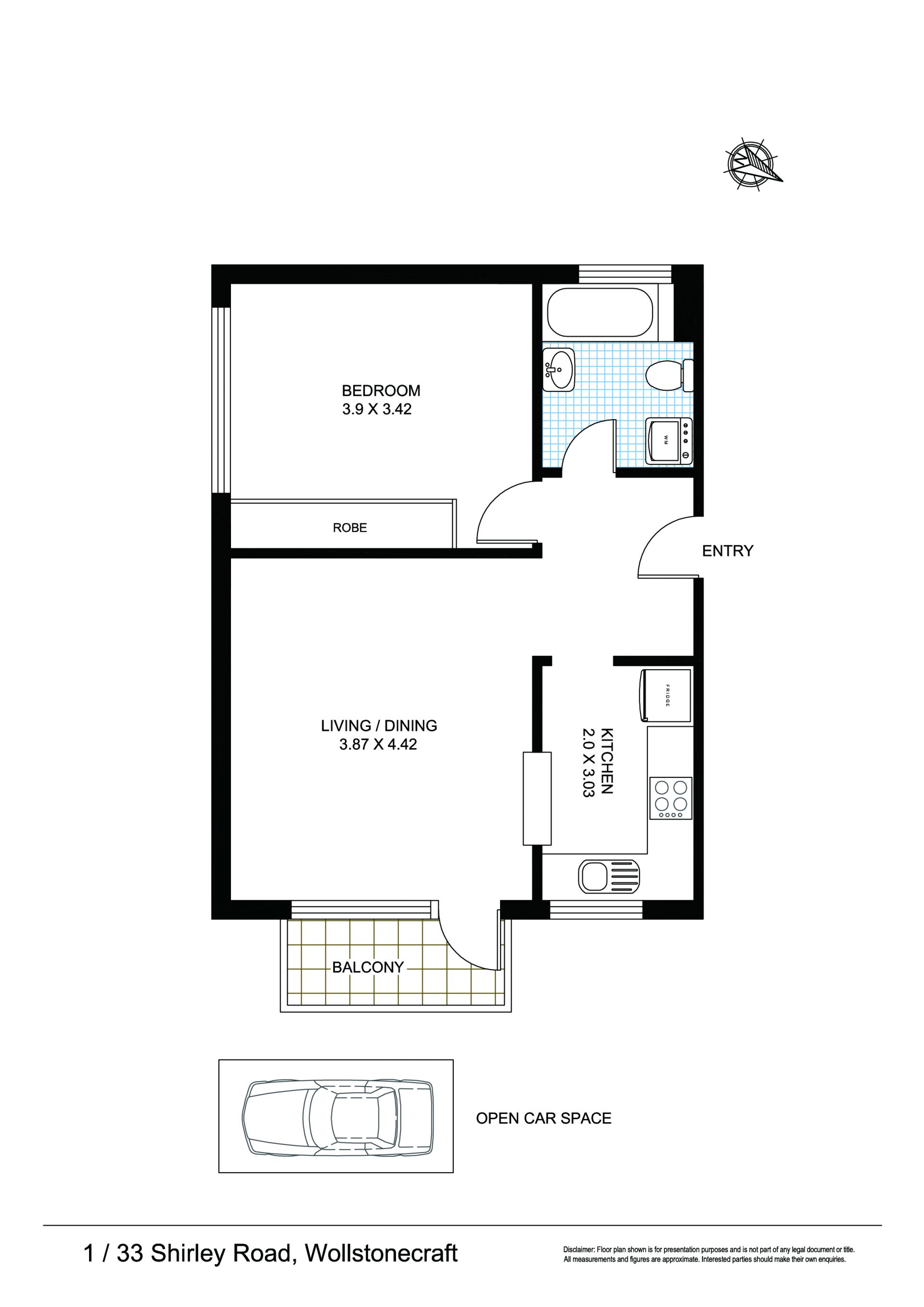 Open home cancelled - application approved - One bedroom Apartment with car space.