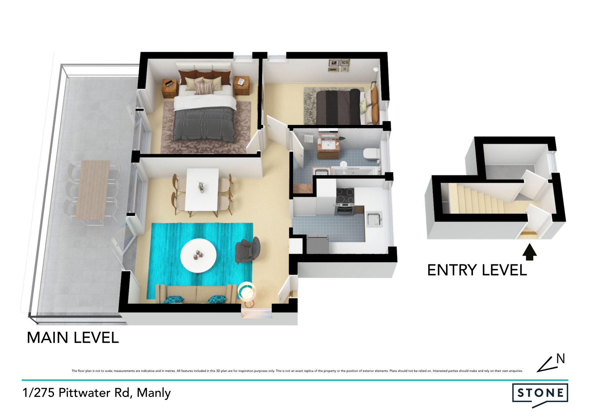 Spacious two bedroom apartment