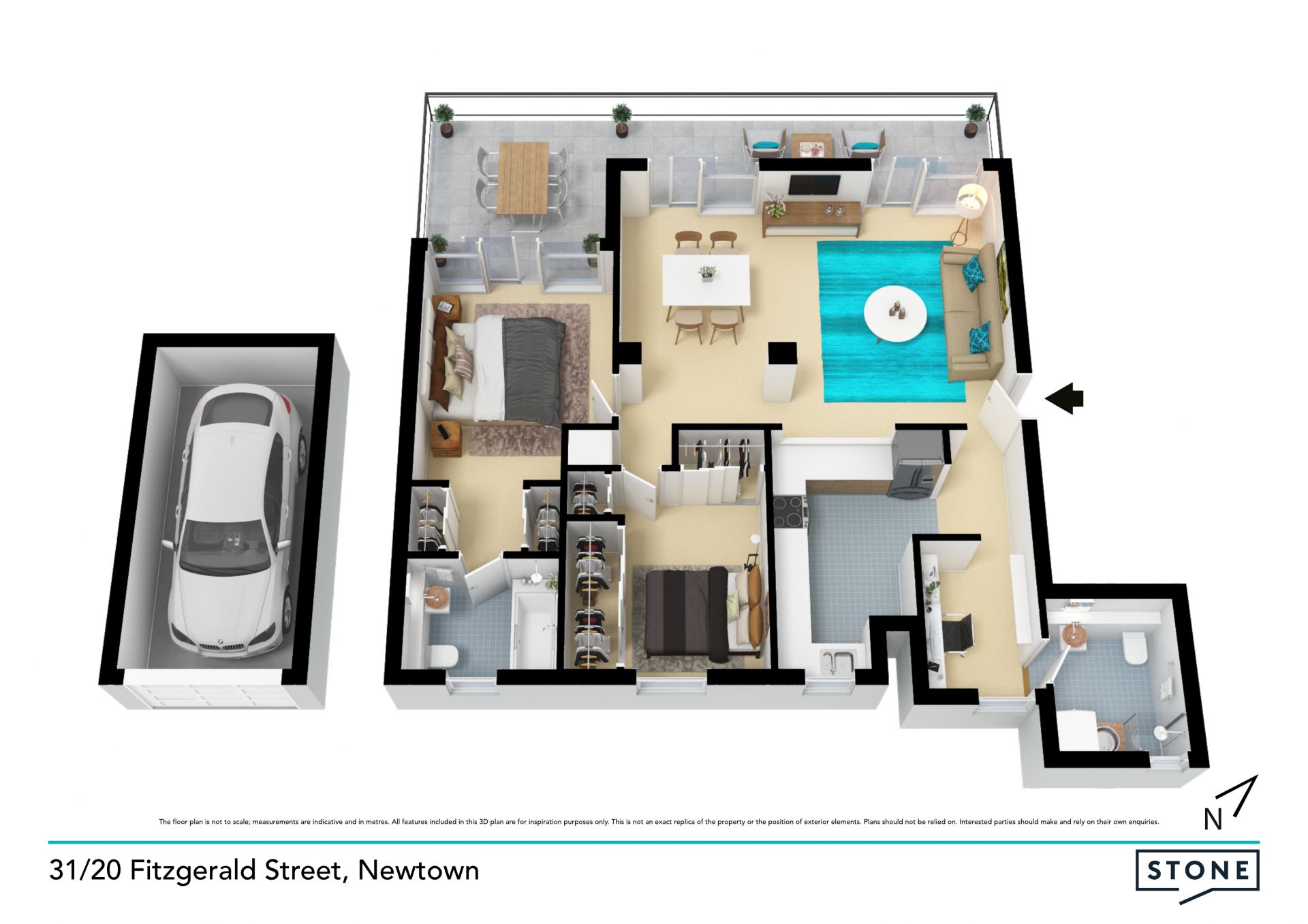 Oversized security apartment of space and light