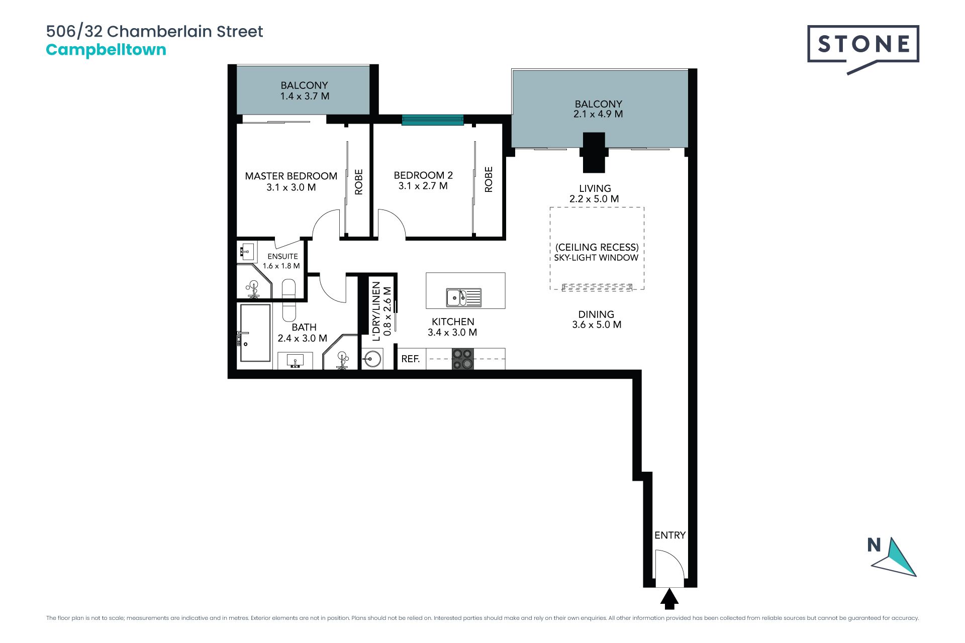 Top floor apartment with skylight