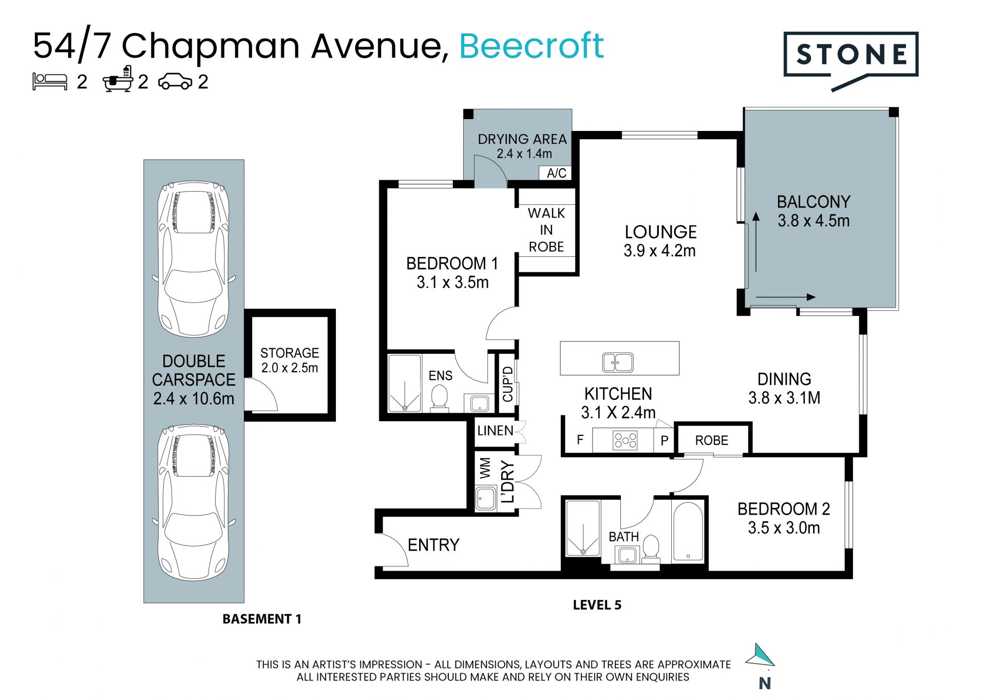 Sold December 2024 - Contact James 0420 665 913 - Sunlit sub-penthouse apartment offering 148sqm on title & lifestyle bliss