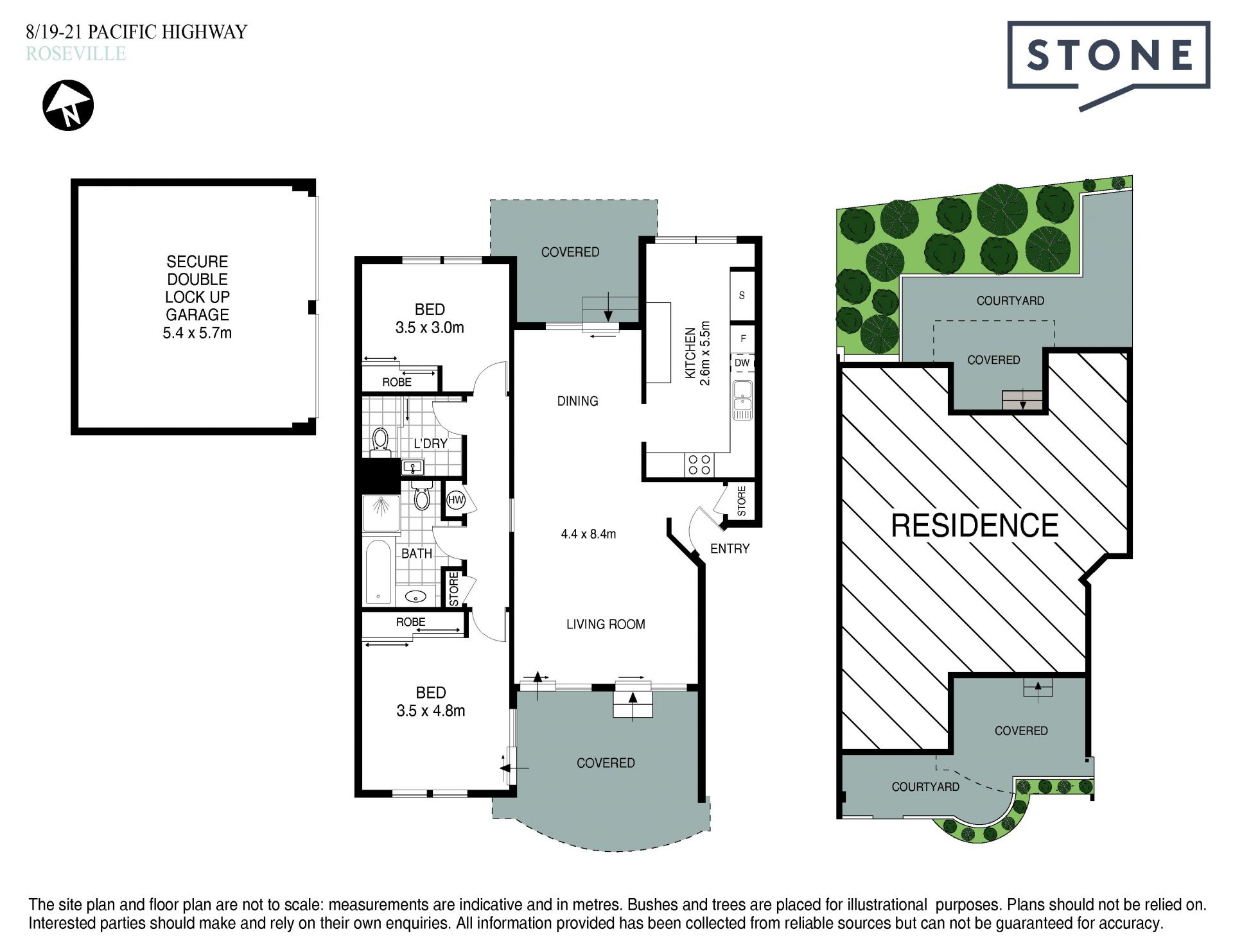House-like rear apartment: two large terraces and stroll to rail