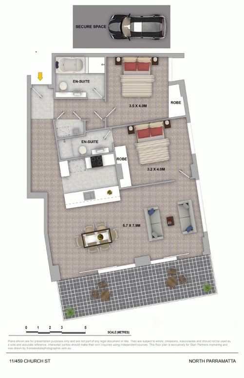 Modern 2 bedroom unit