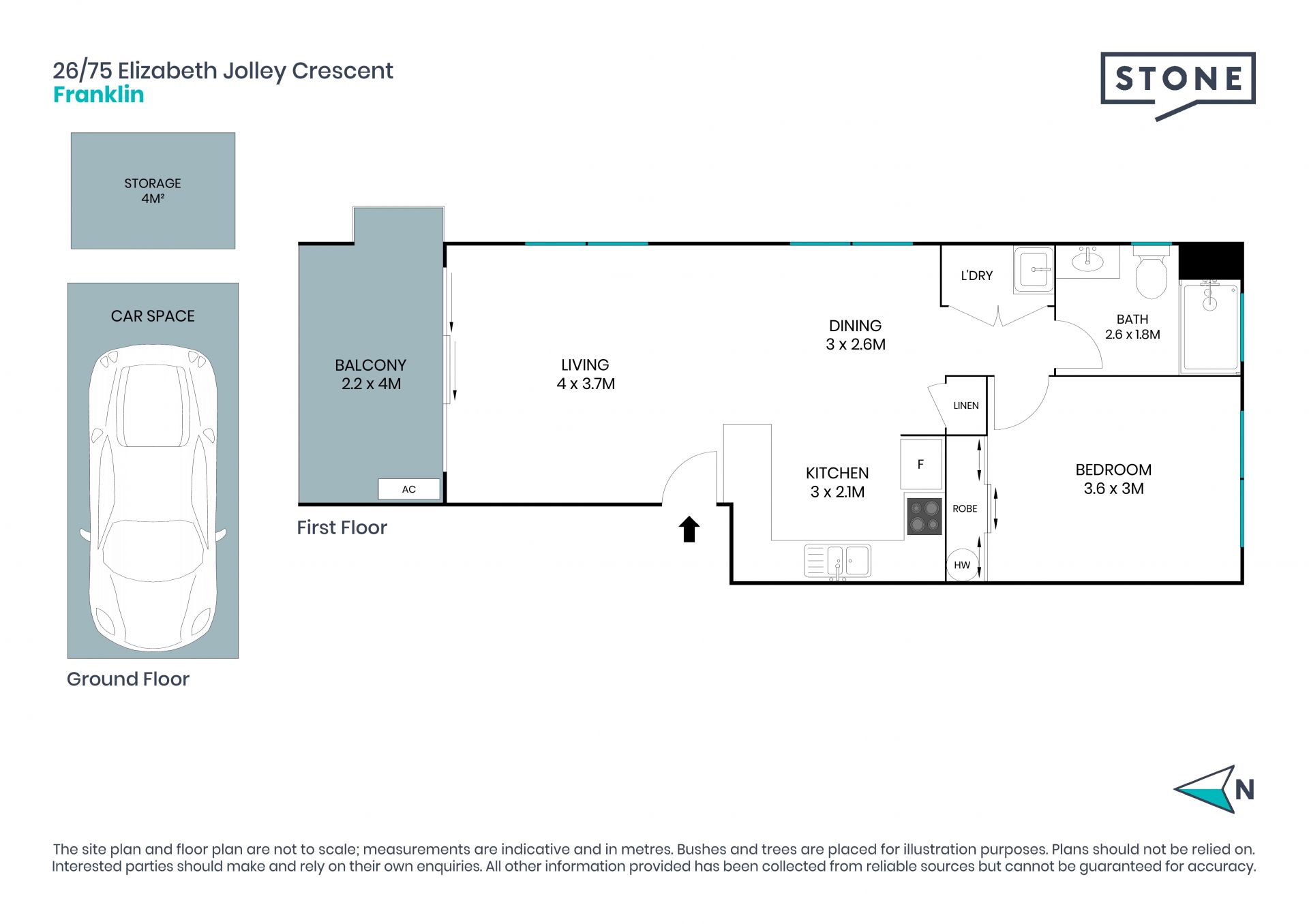 North-facing one bedroom apartment only metres from light rail