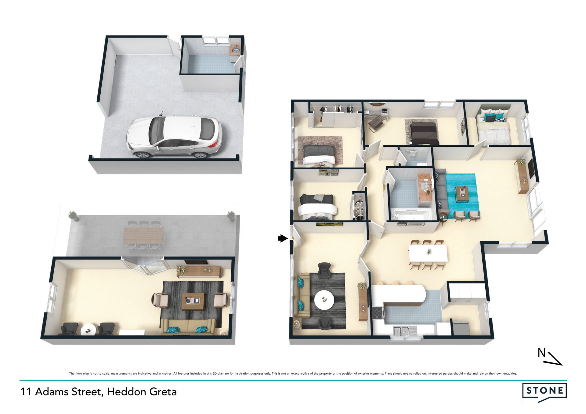 Stylish family living plus studio