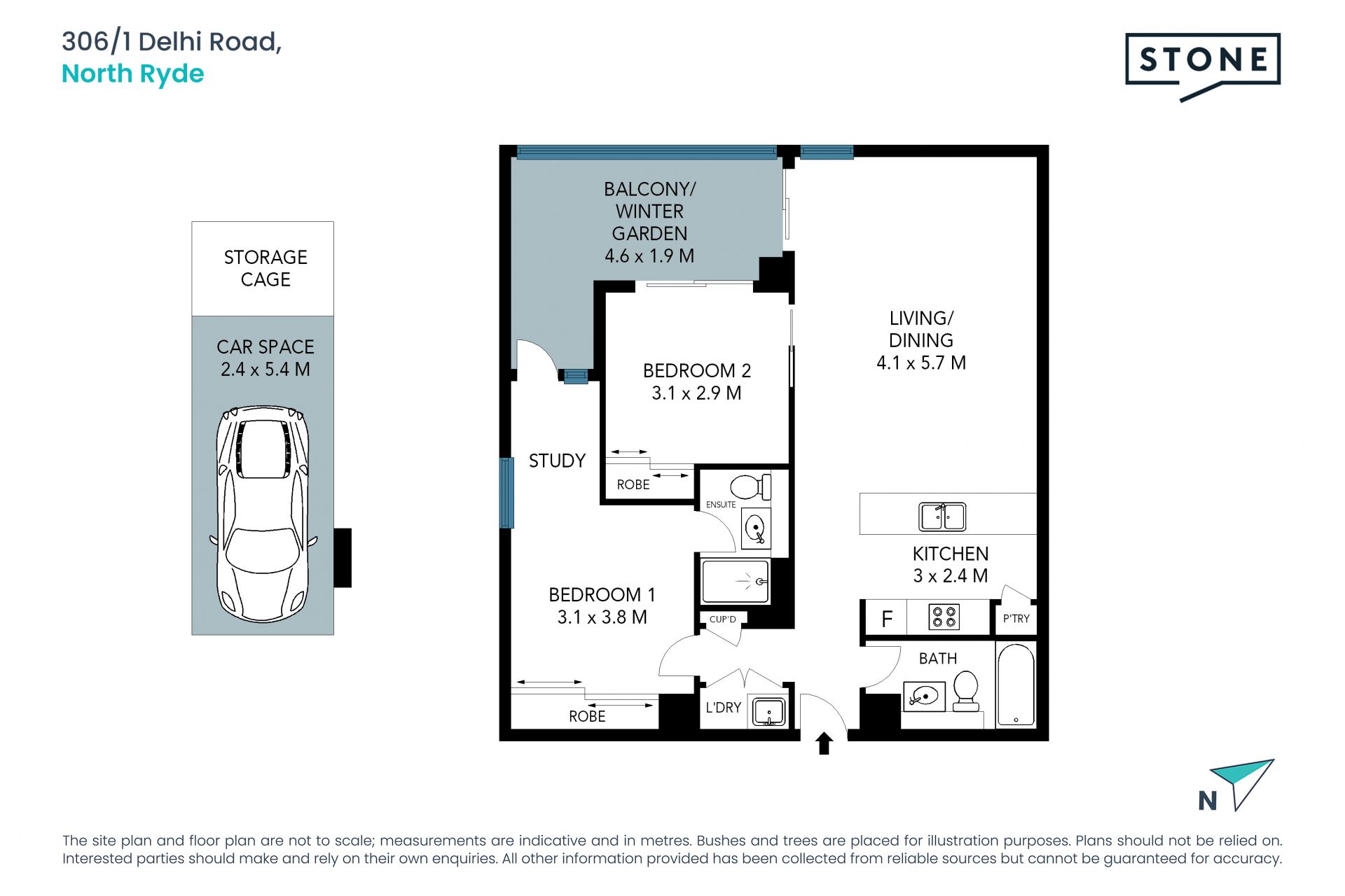 Stylish unit with Metro, shops, and buses at doorstep