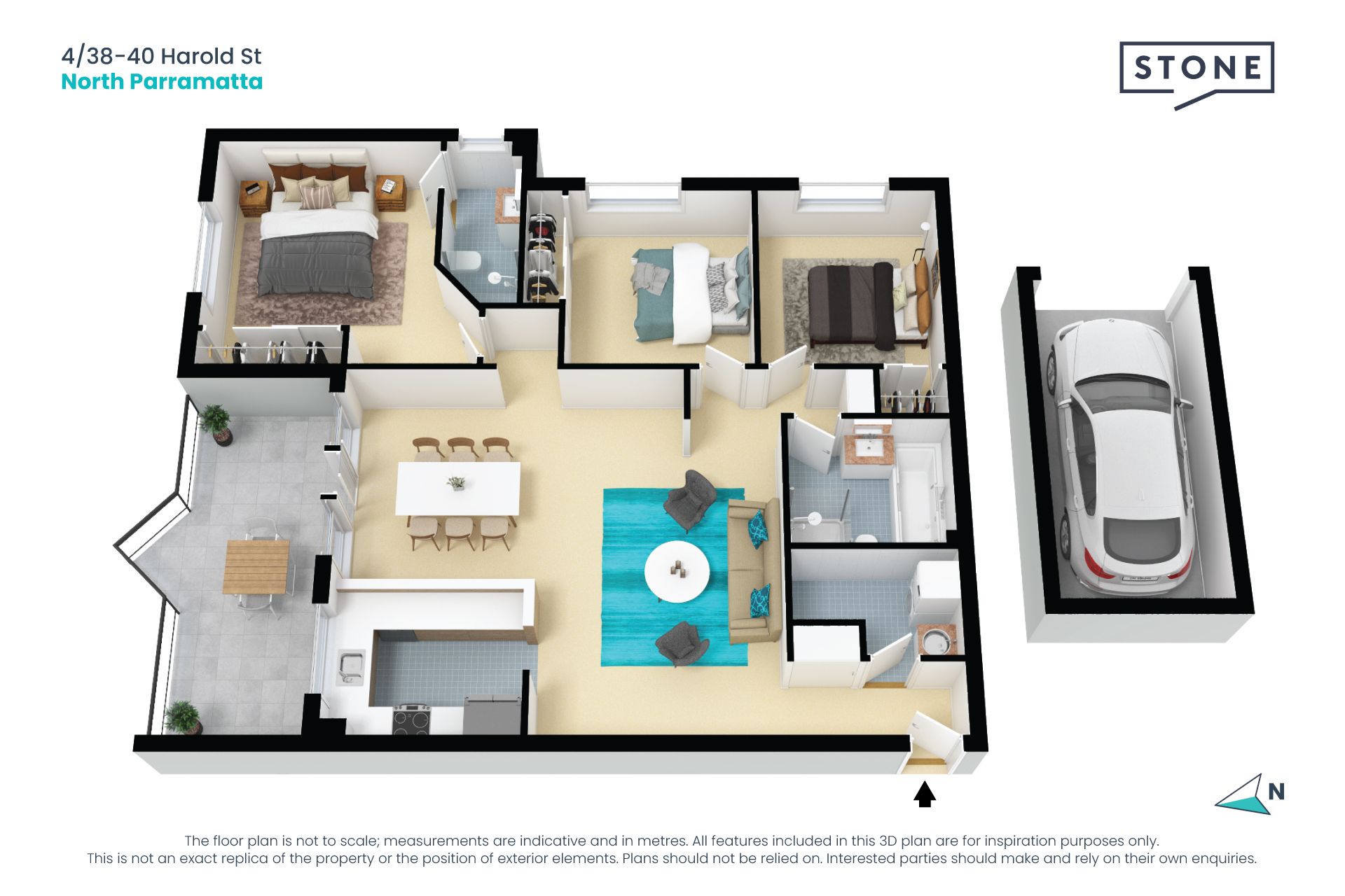 Perfectly Positioned Three Bedroom Apartment