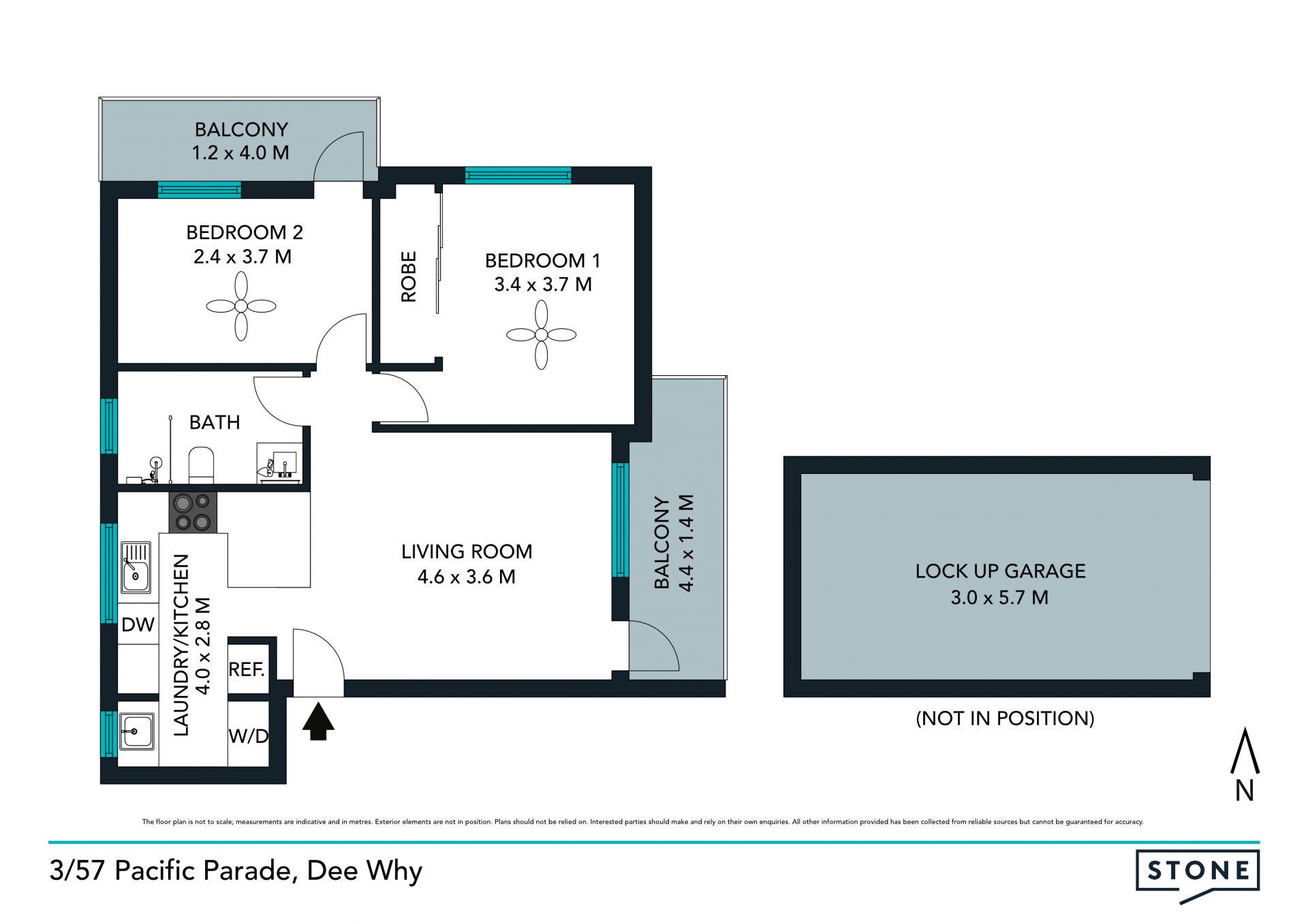 Funky two bedroom apartment in the heart of Dee Why