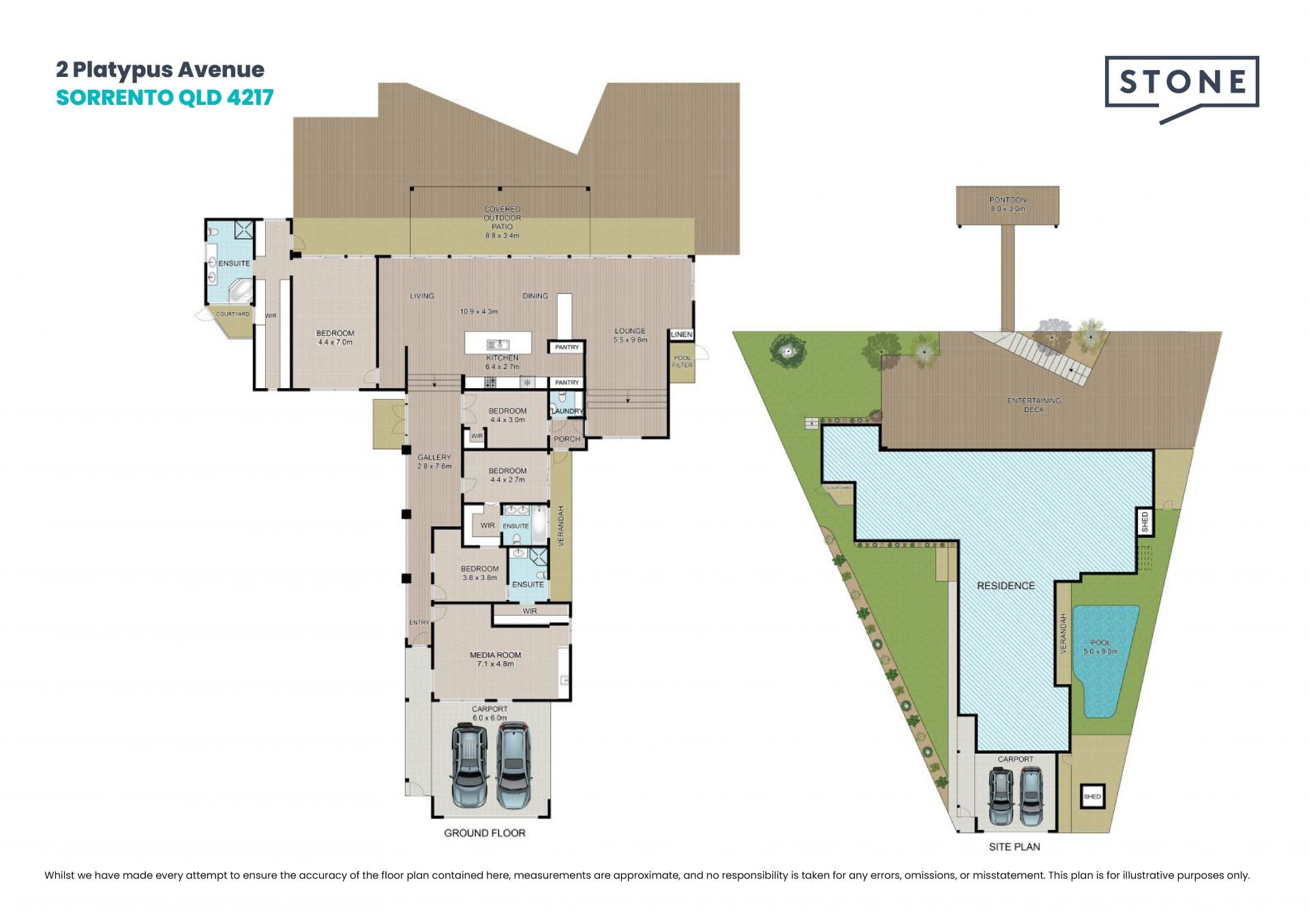 North Facing Point Position - 39m Waterfrontage on 959sqm