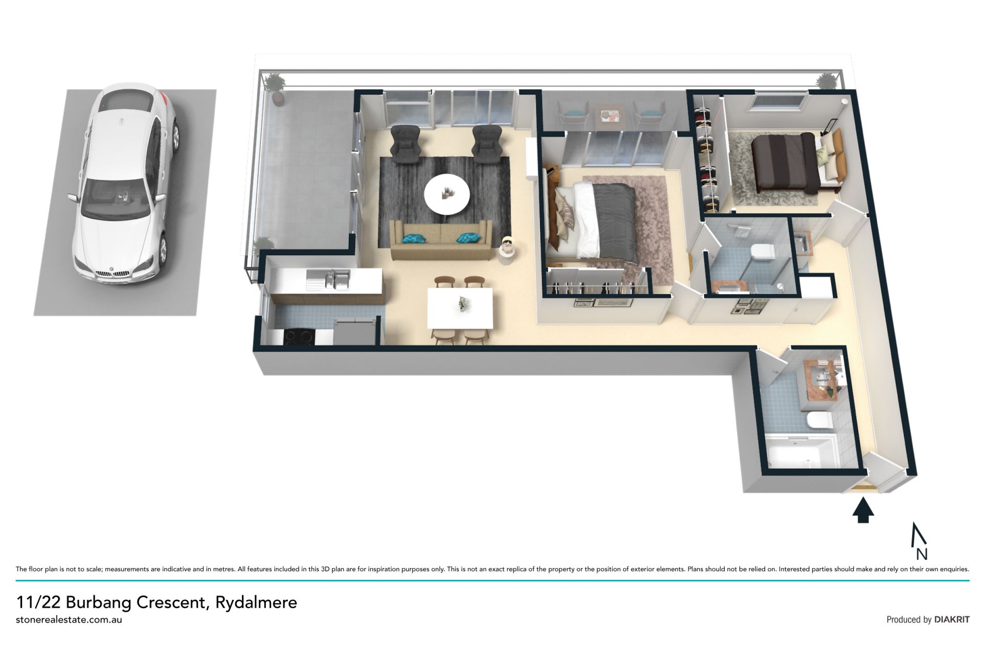 Near new security apartment in central location