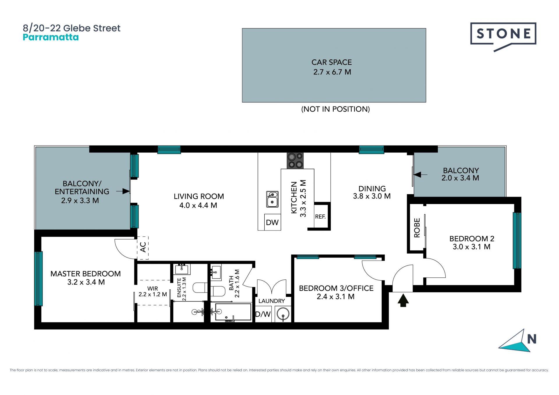 Three-bedroom apartment with elevated park views