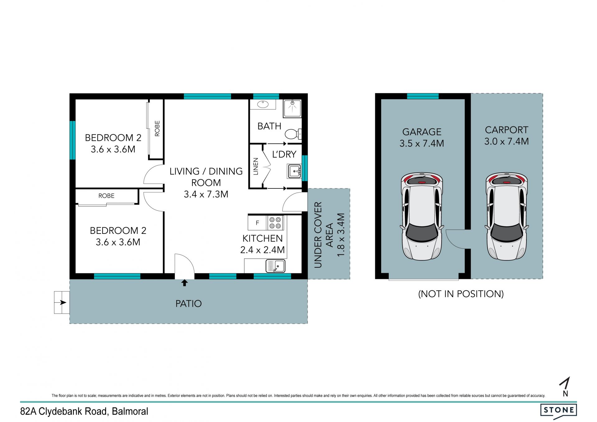 Refreshed Two Bedroom Home!