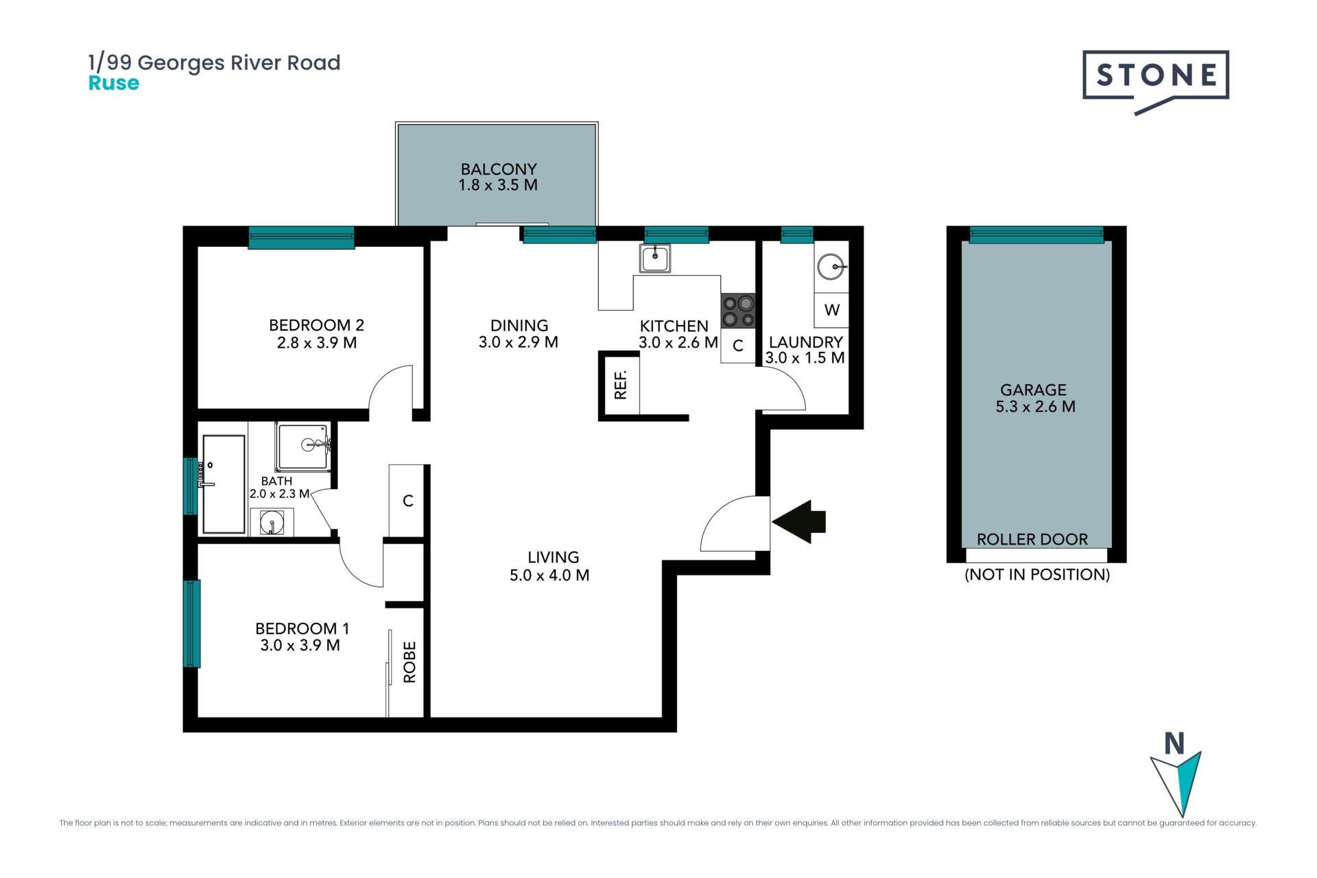 Well-maintained 2-bedroom ground floor unit