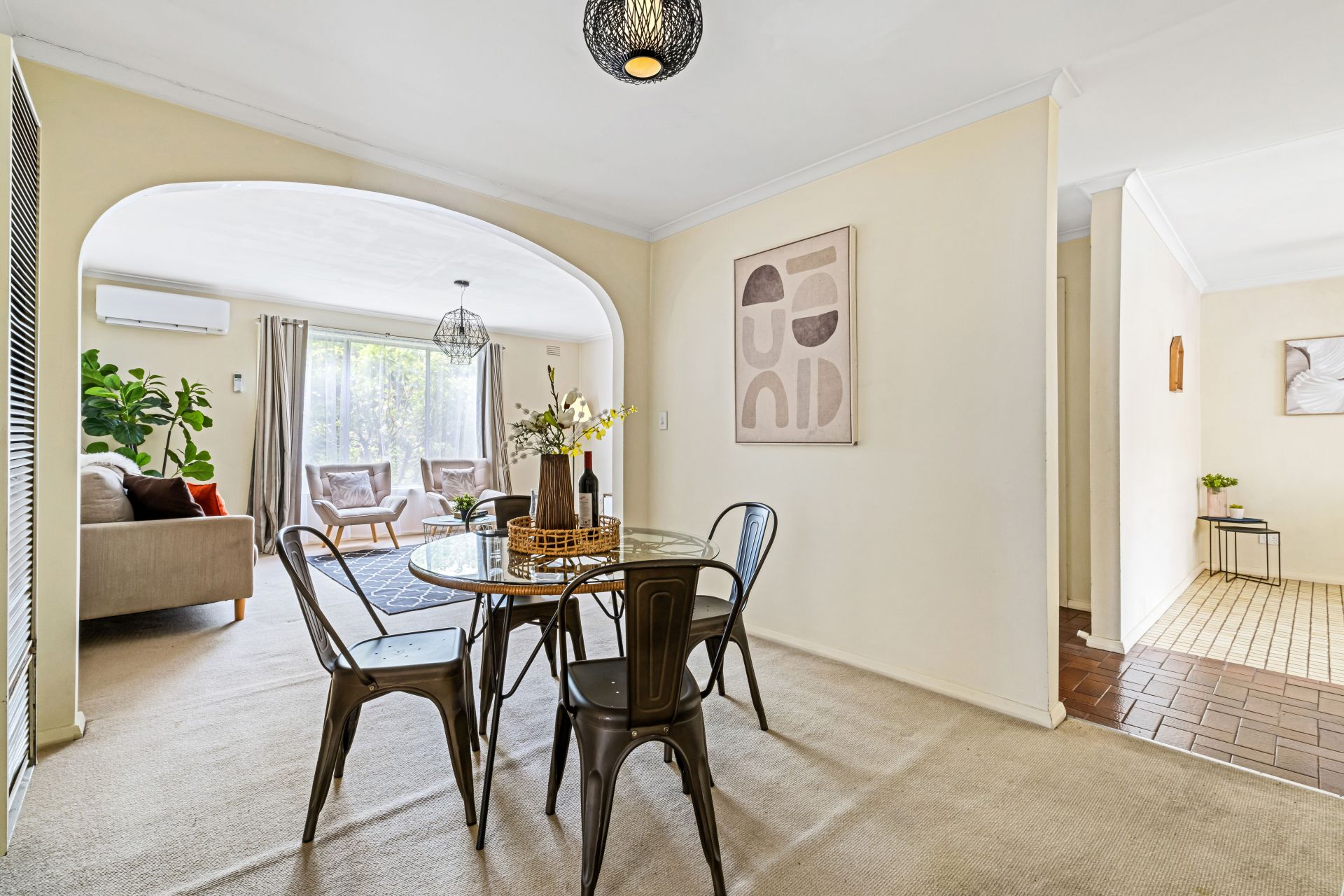 Mid Century Dimensions In A Well-Connected Locale.