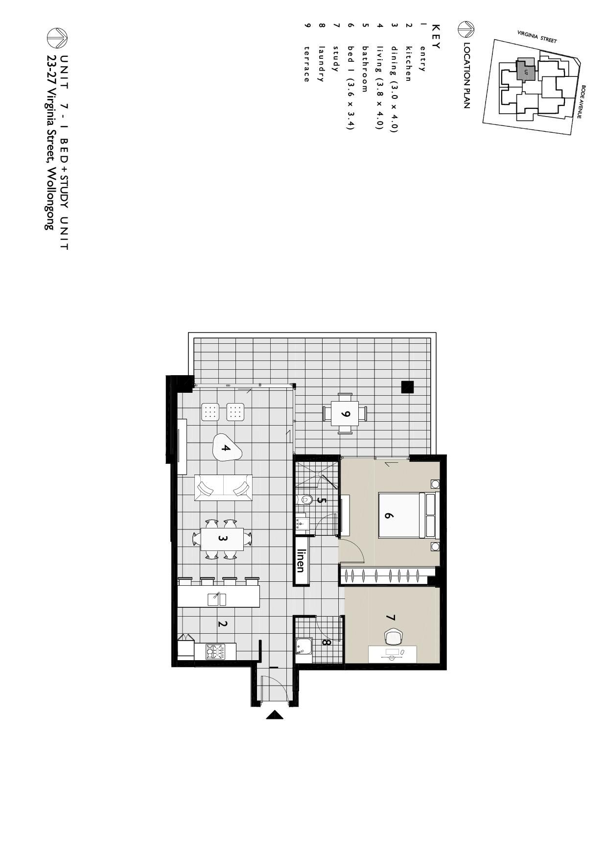 Modern Ground Floor One Bedroom Apartment plus Study!