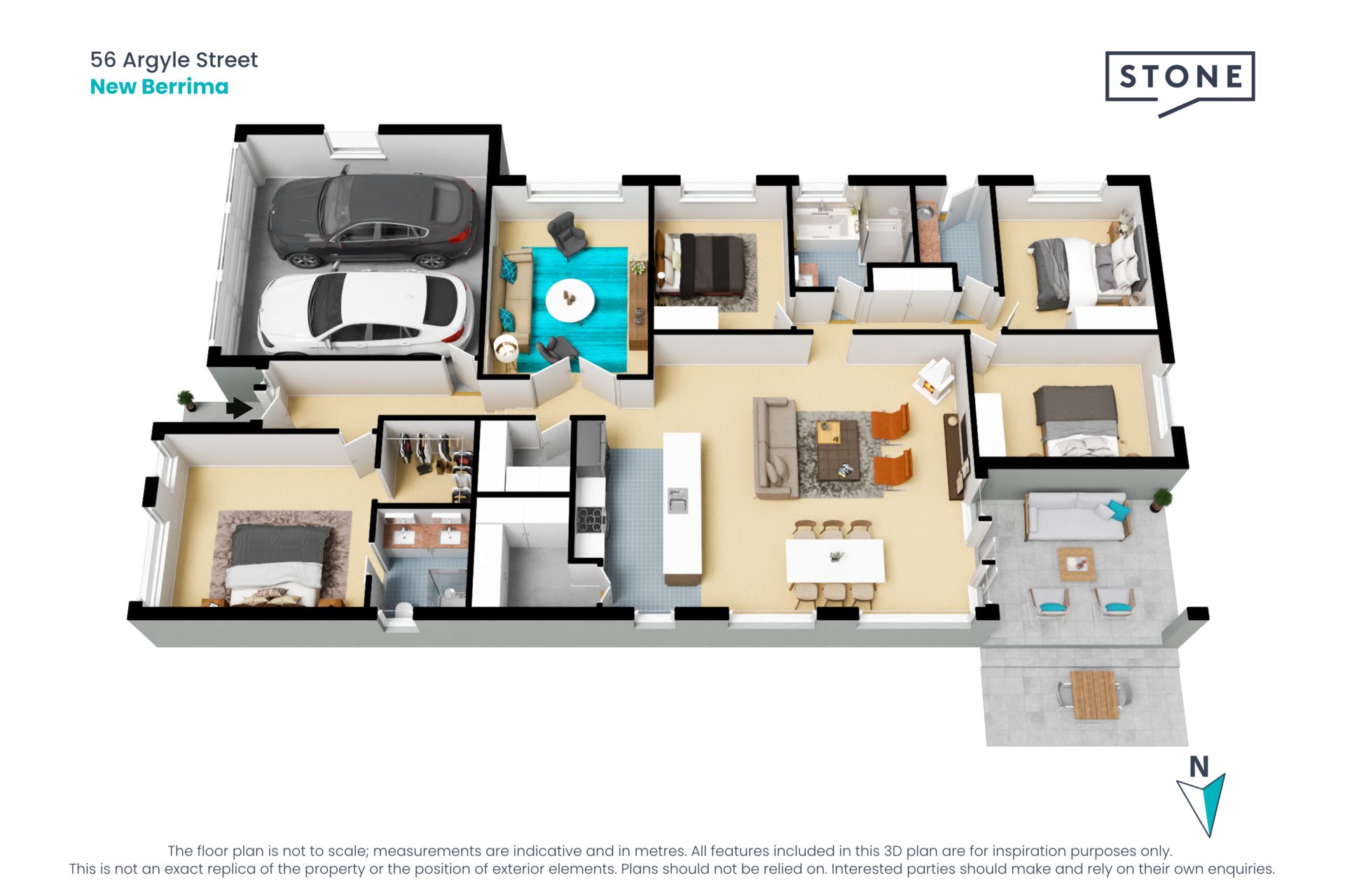 Four bedrooms and large backyard