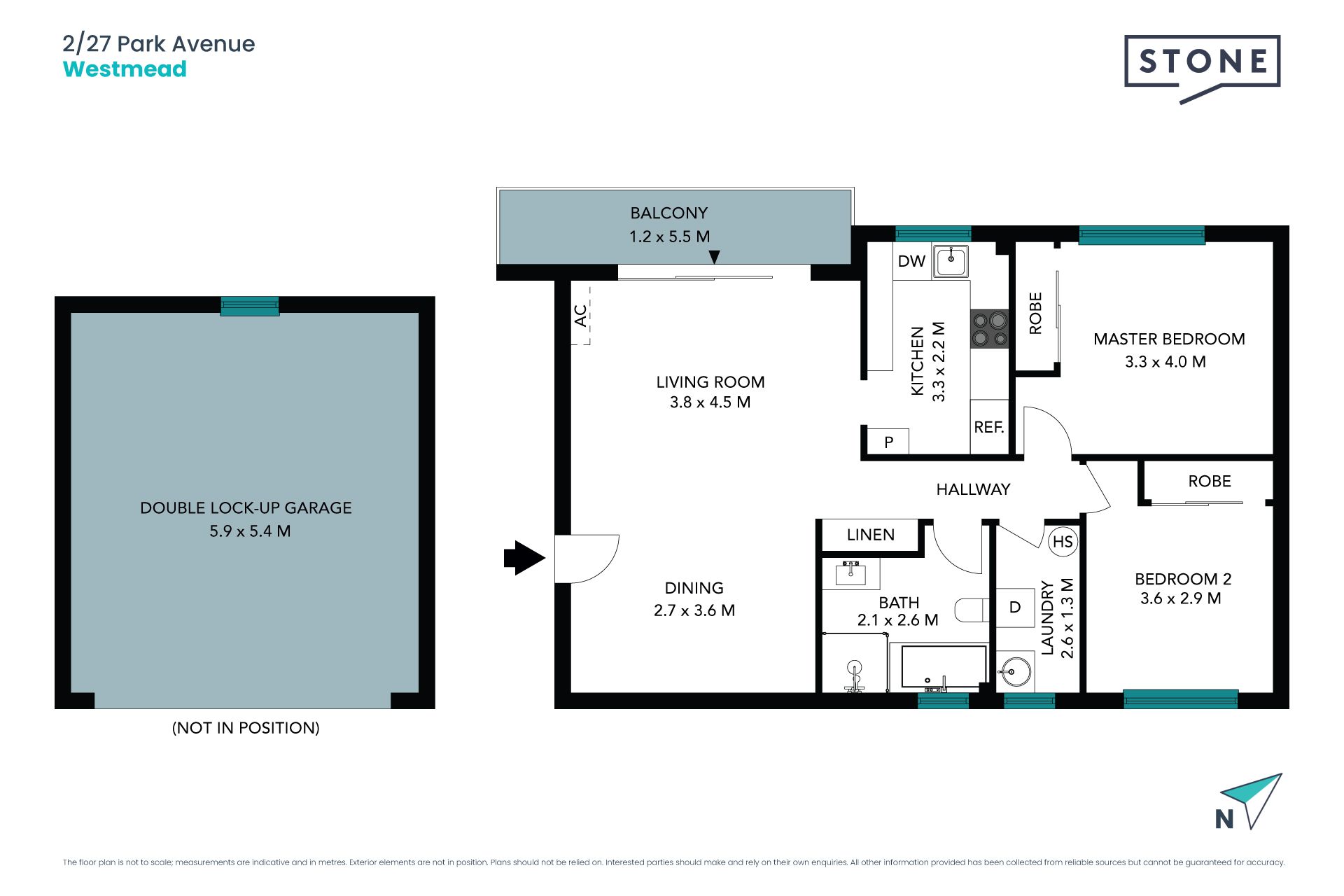 Stylish 2 bedroom apartment opposite Parramatta Park