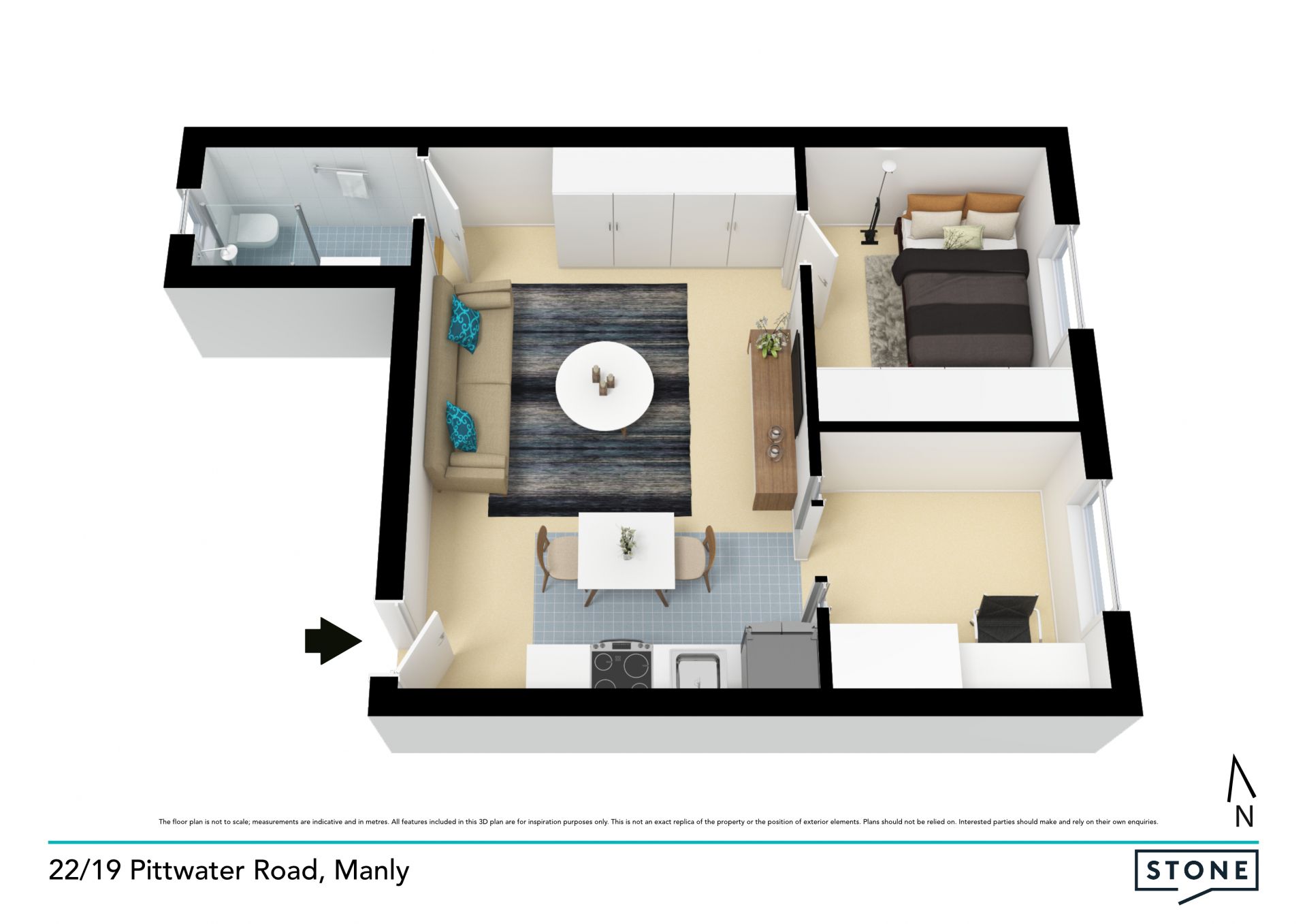 Modern apartment moments to the beach