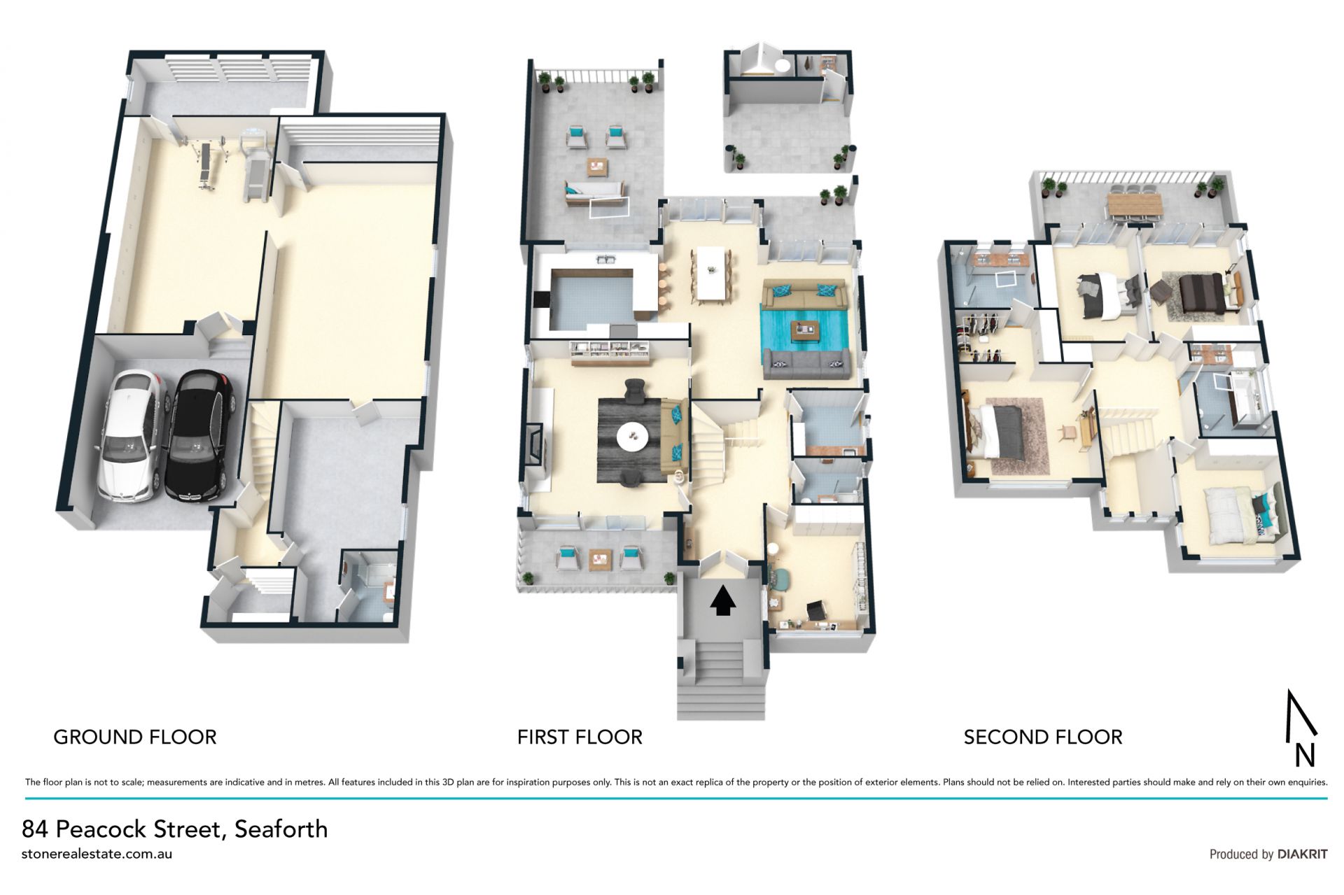 North facing architectural entertainer's paradise