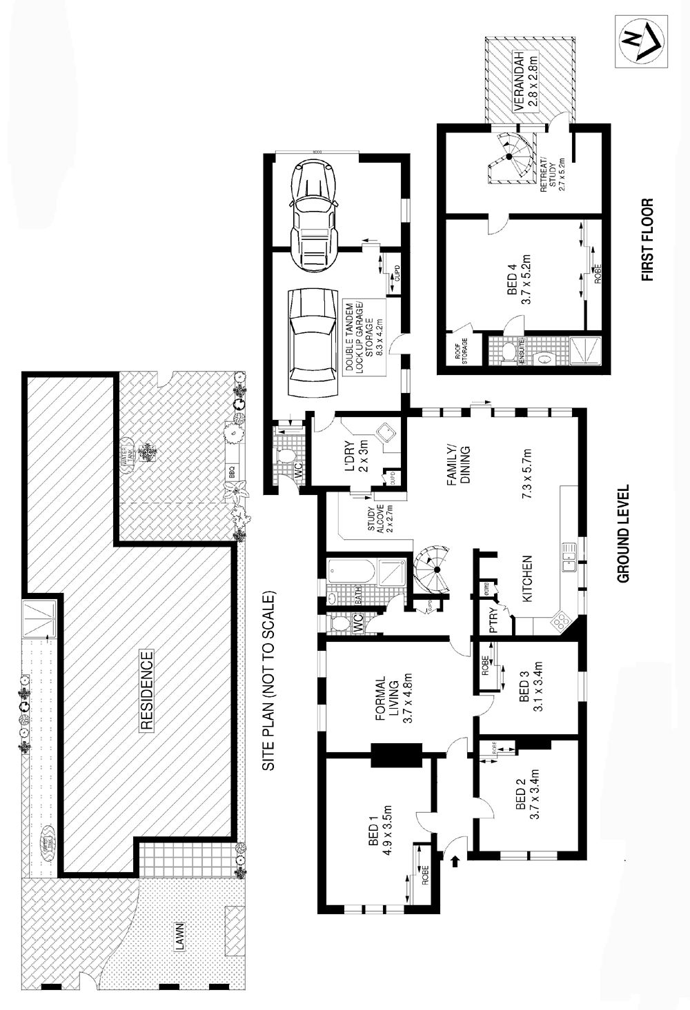 Comfortable formal living is accented by polished floors