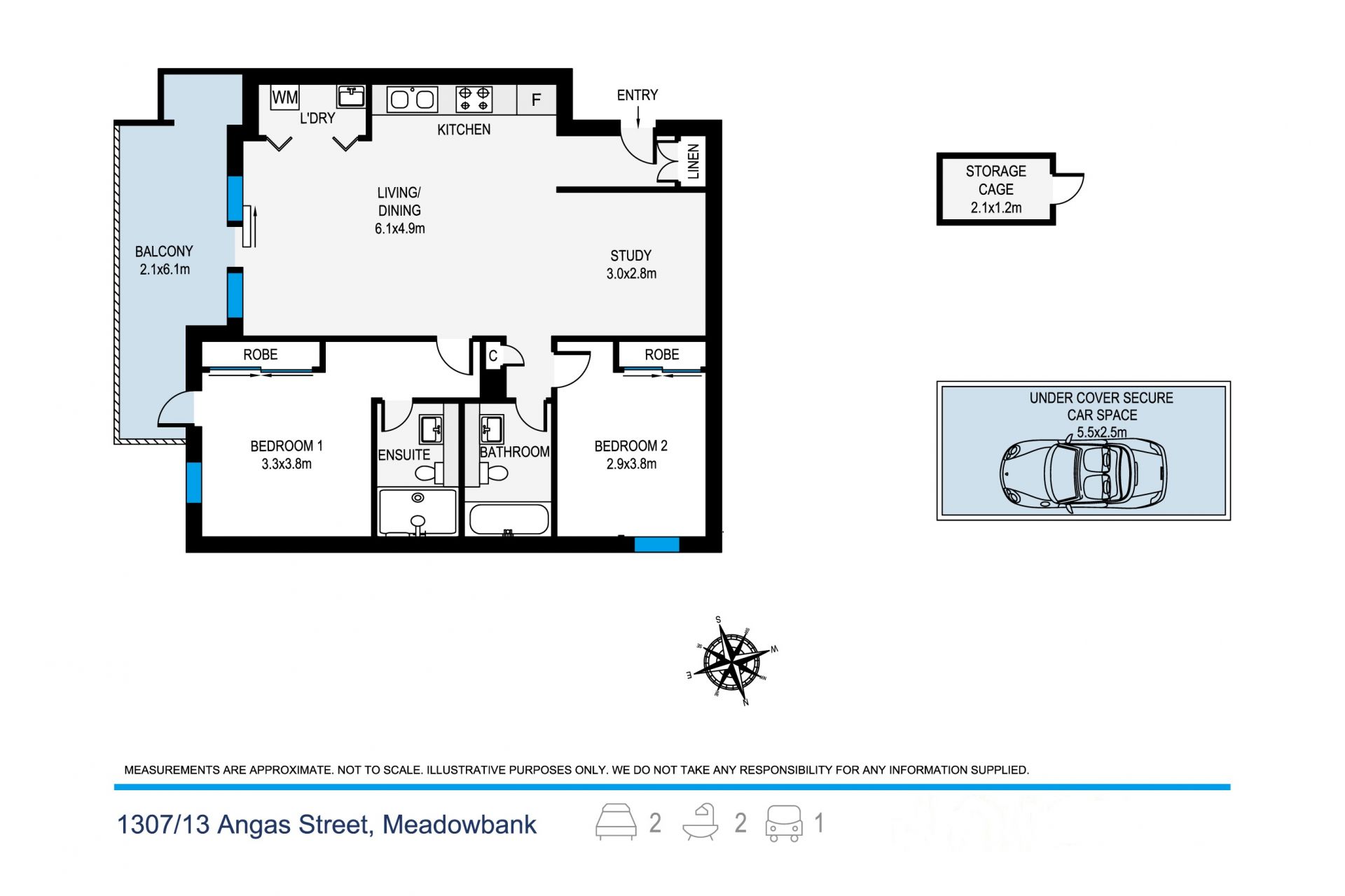 2 Bedrooms, 2 Bathrooms apartment with Waterviews