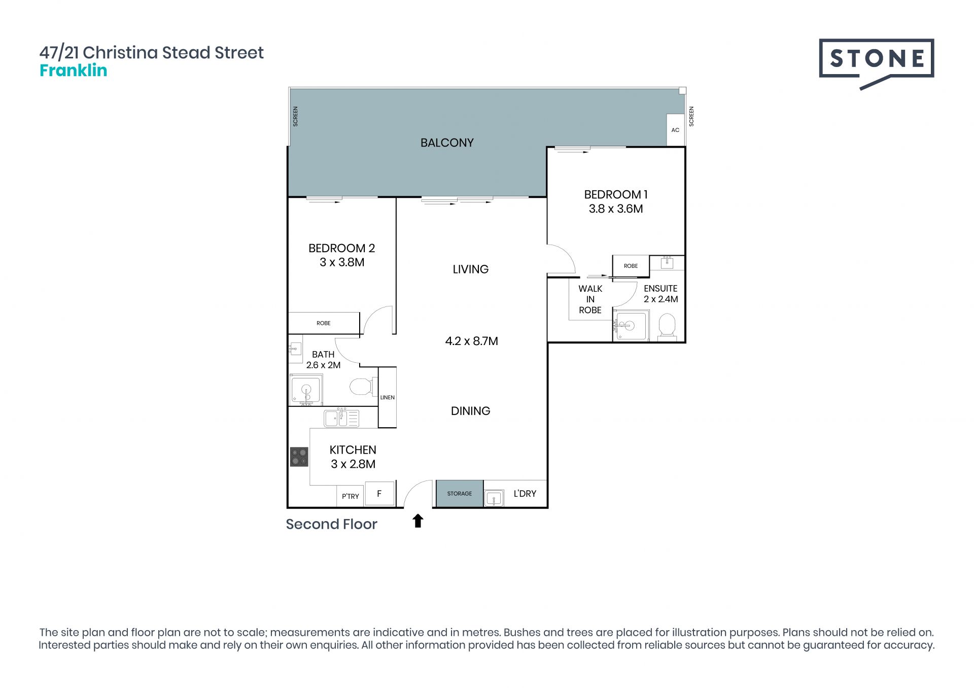 Immaculate two-bedroom apartment on the light rail strip.