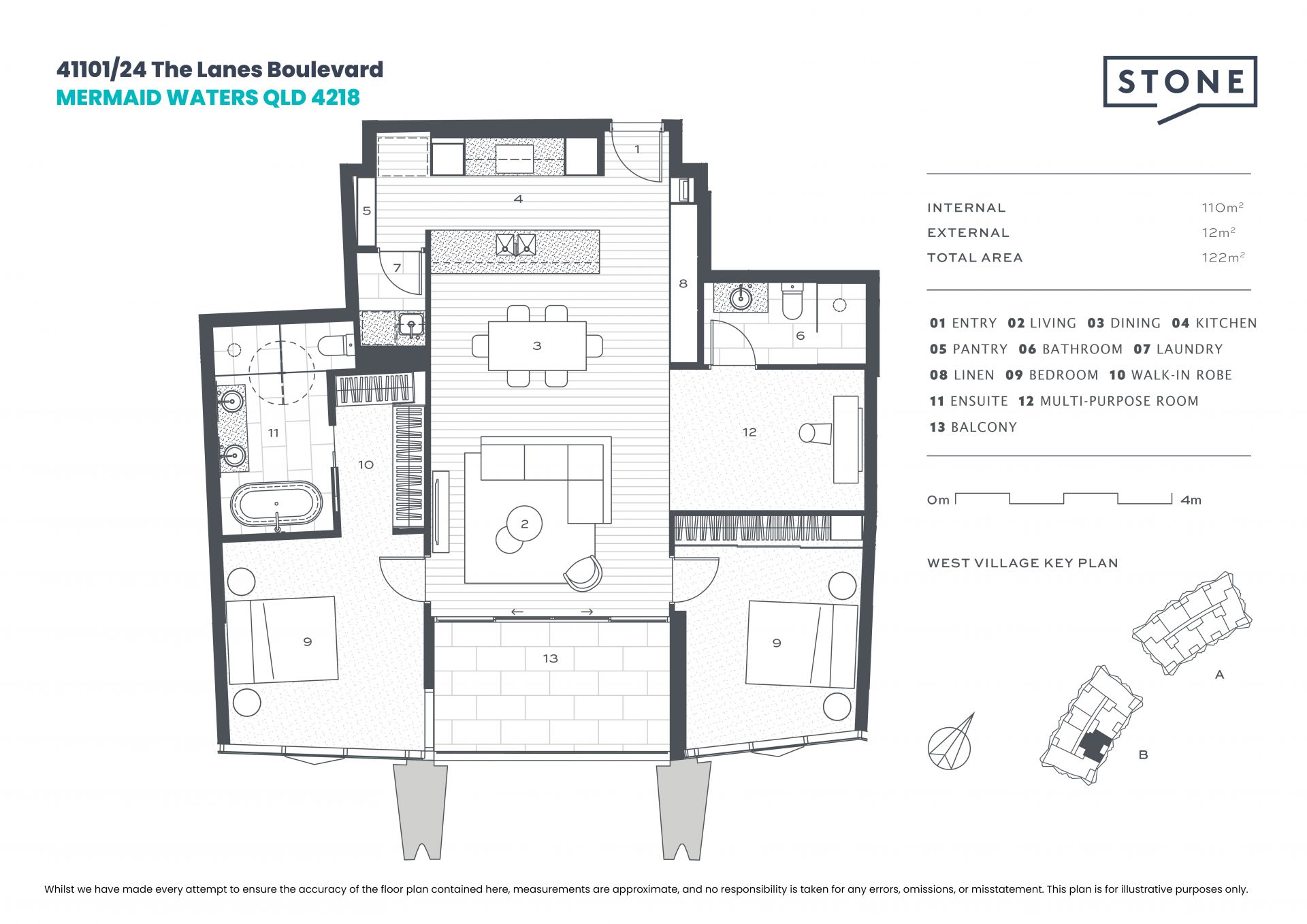 Luxury Living: 2 Bedroom + MPR Sub-Penthouse Level at The Lanes