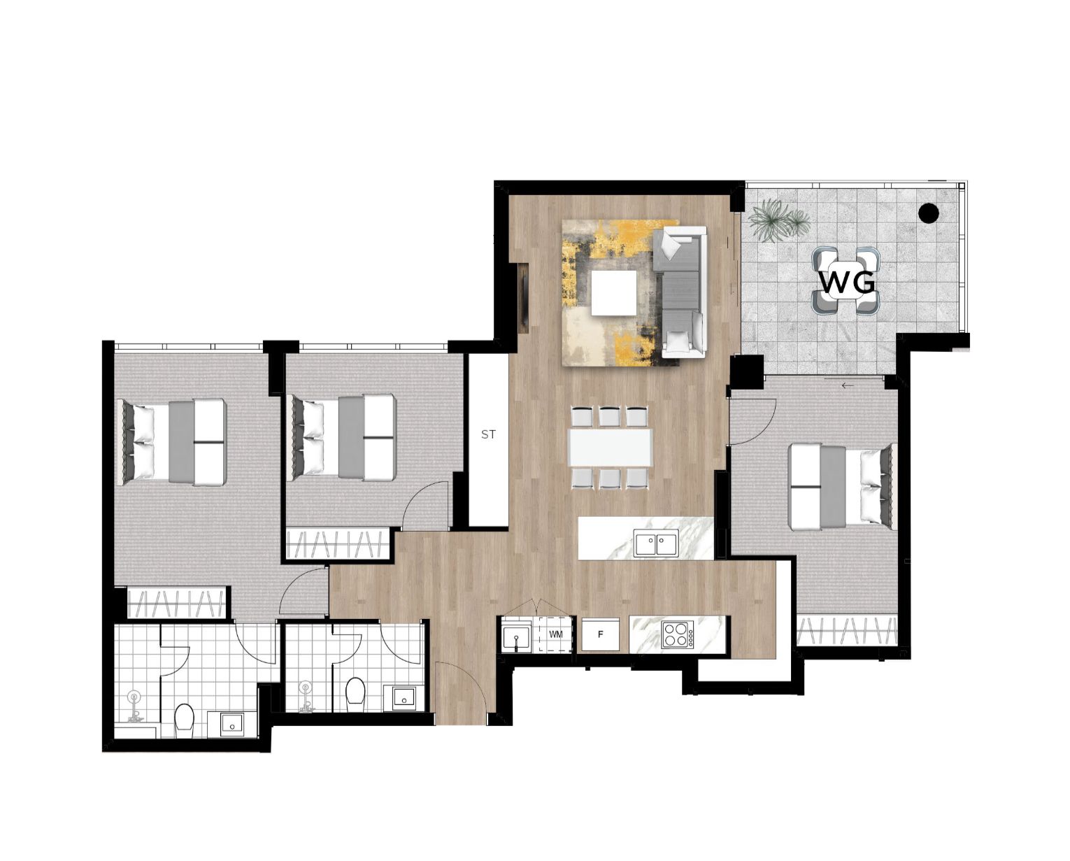 Brand New 1, 2, 3  BEDs Luxury apartments in the Heart of Burwood – Car park, Study room, Storage Cage | Prime Location