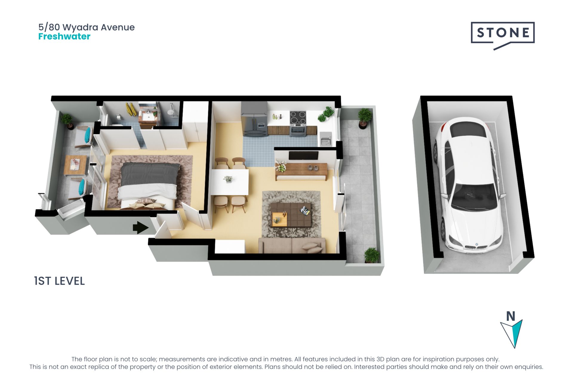 One bedroom, two balconies, infinite lifestyle options