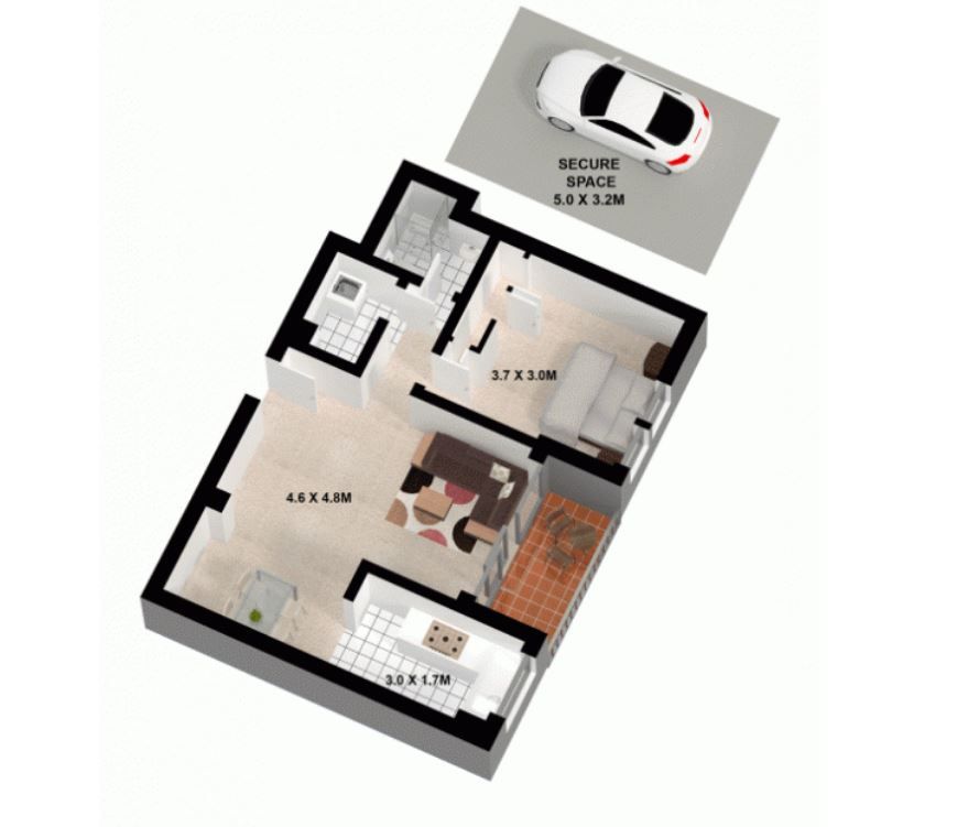 Perfectly Positioned 1 Bedroom Apartment