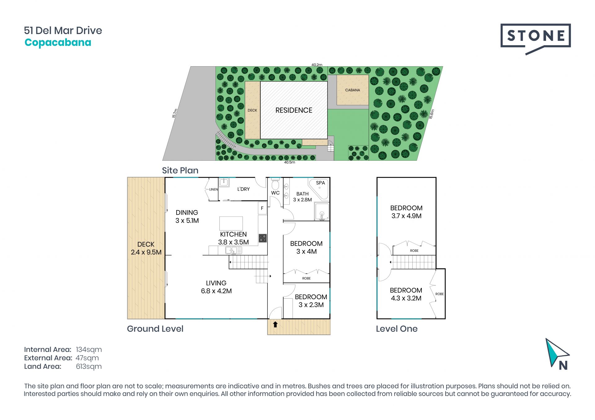 Spacious living, views & walk to beach