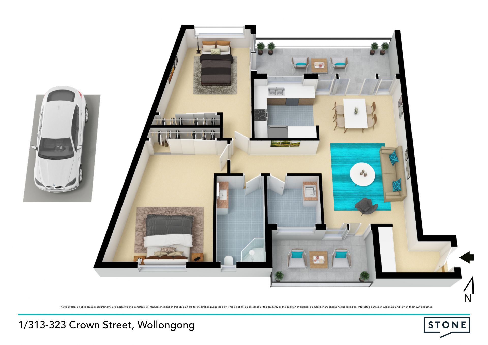 Quality modern apartment in a prized central locale